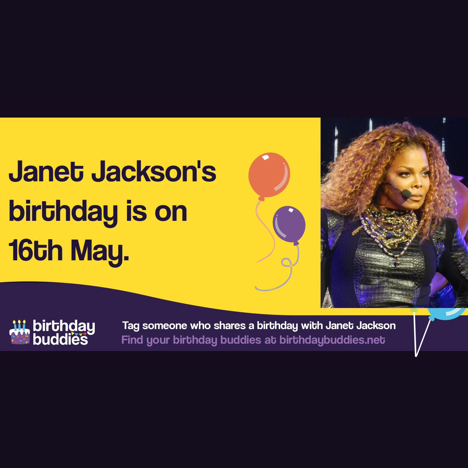 Jackson's birthday is 16th May 1966