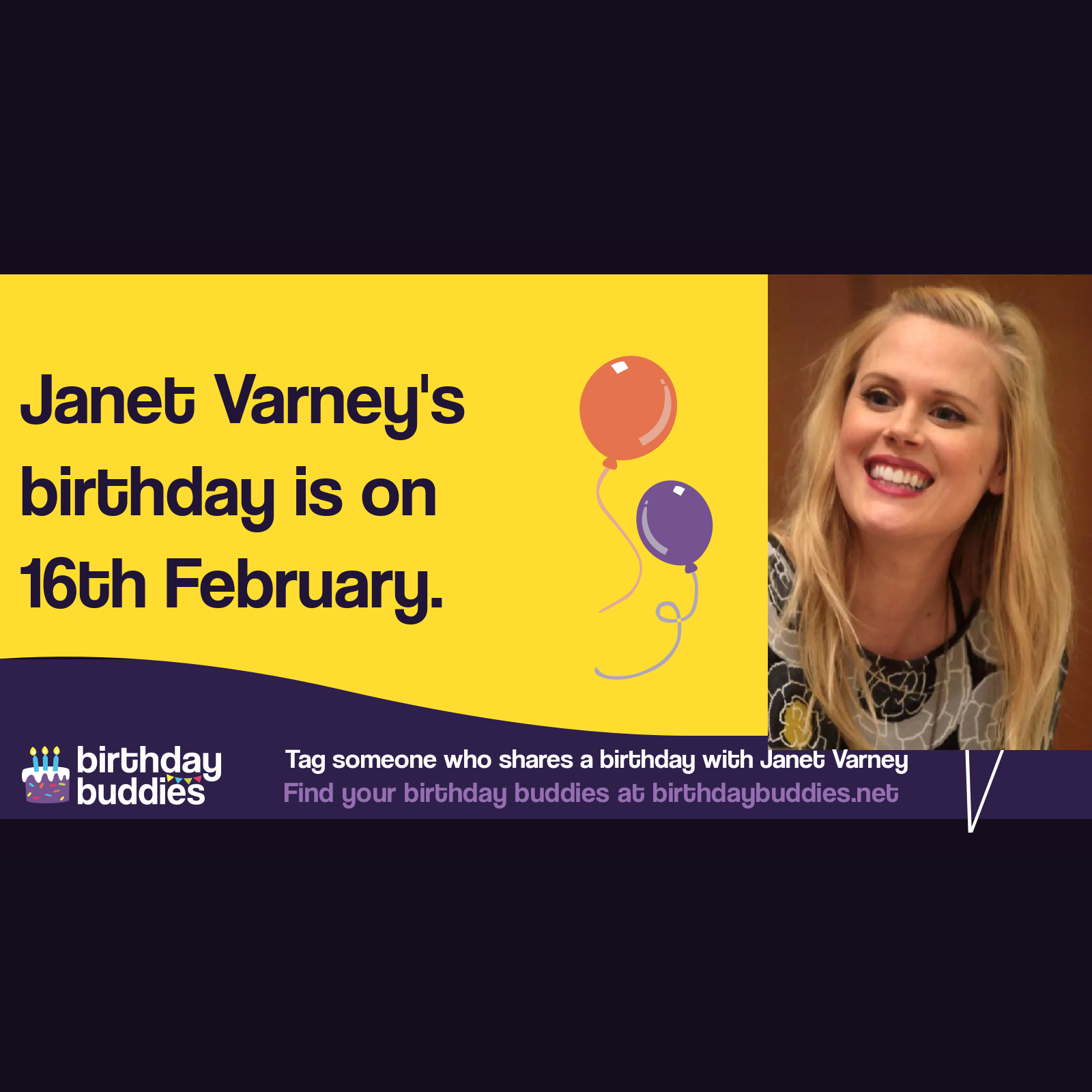 Janet Varney&rsquo;s birthday is 16th February 1976