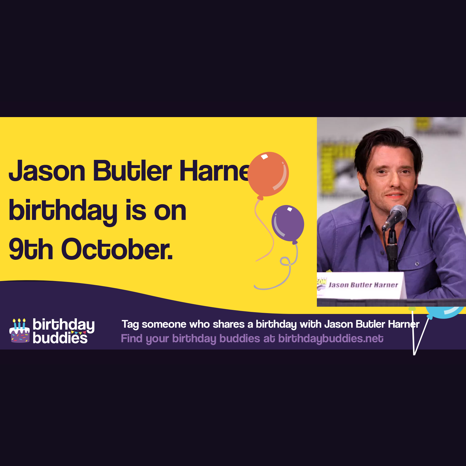 Jason Butler Harner&rsquo;s birthday is 9th October 1970