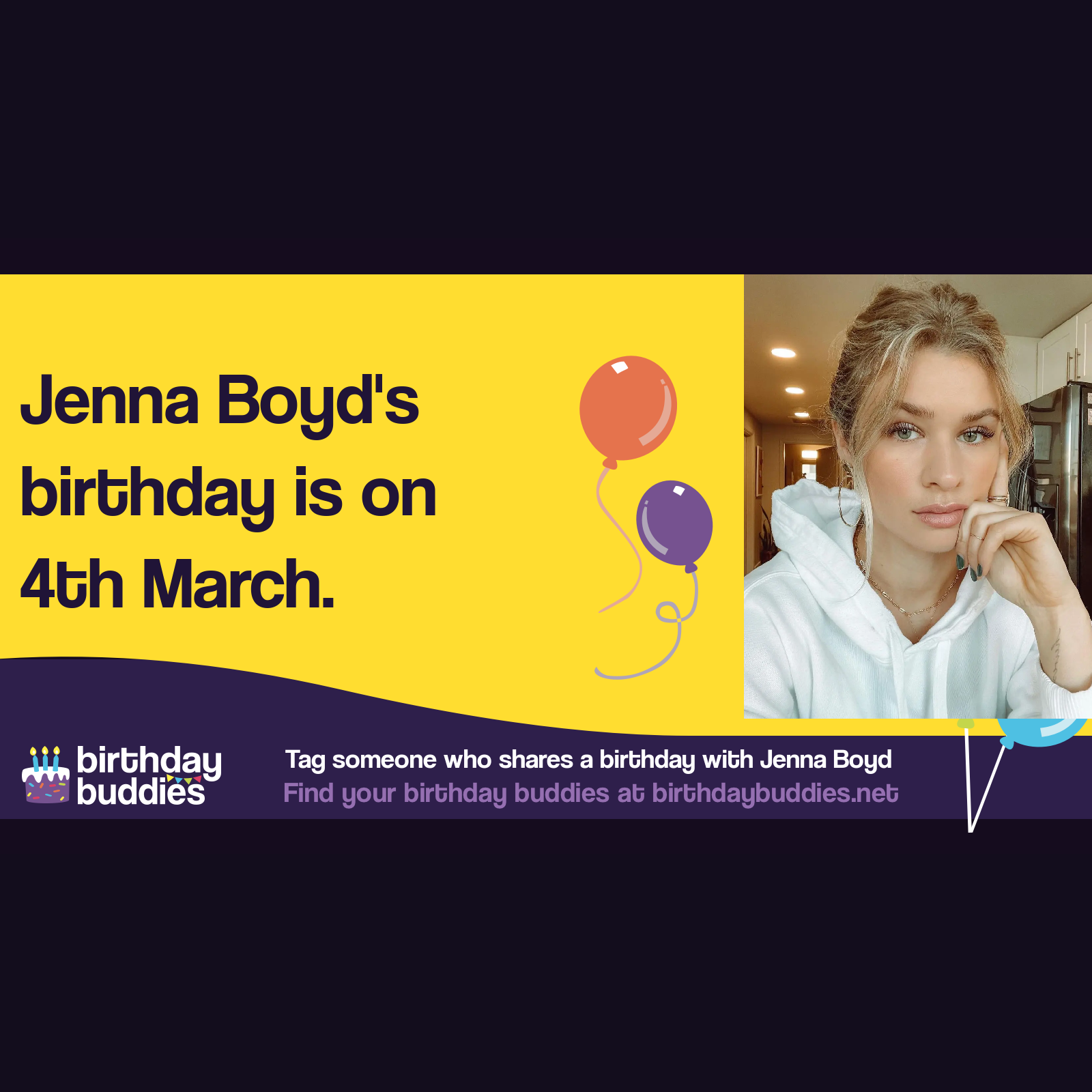 Jenna Boyd’s birthday is 4th March 1993