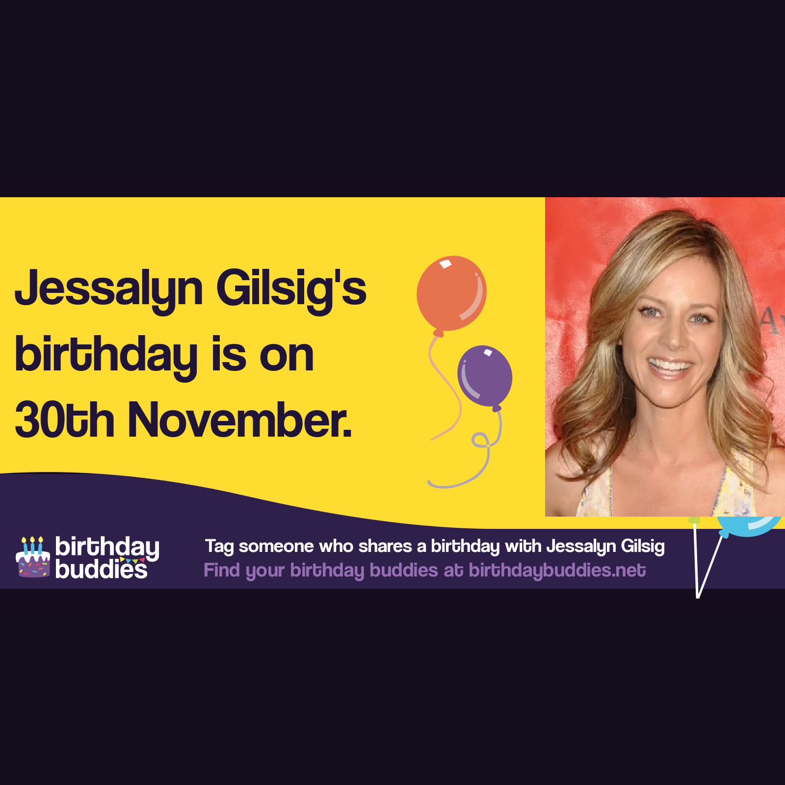 Jessalyn Gilsig’s birthday is 30th November 1971