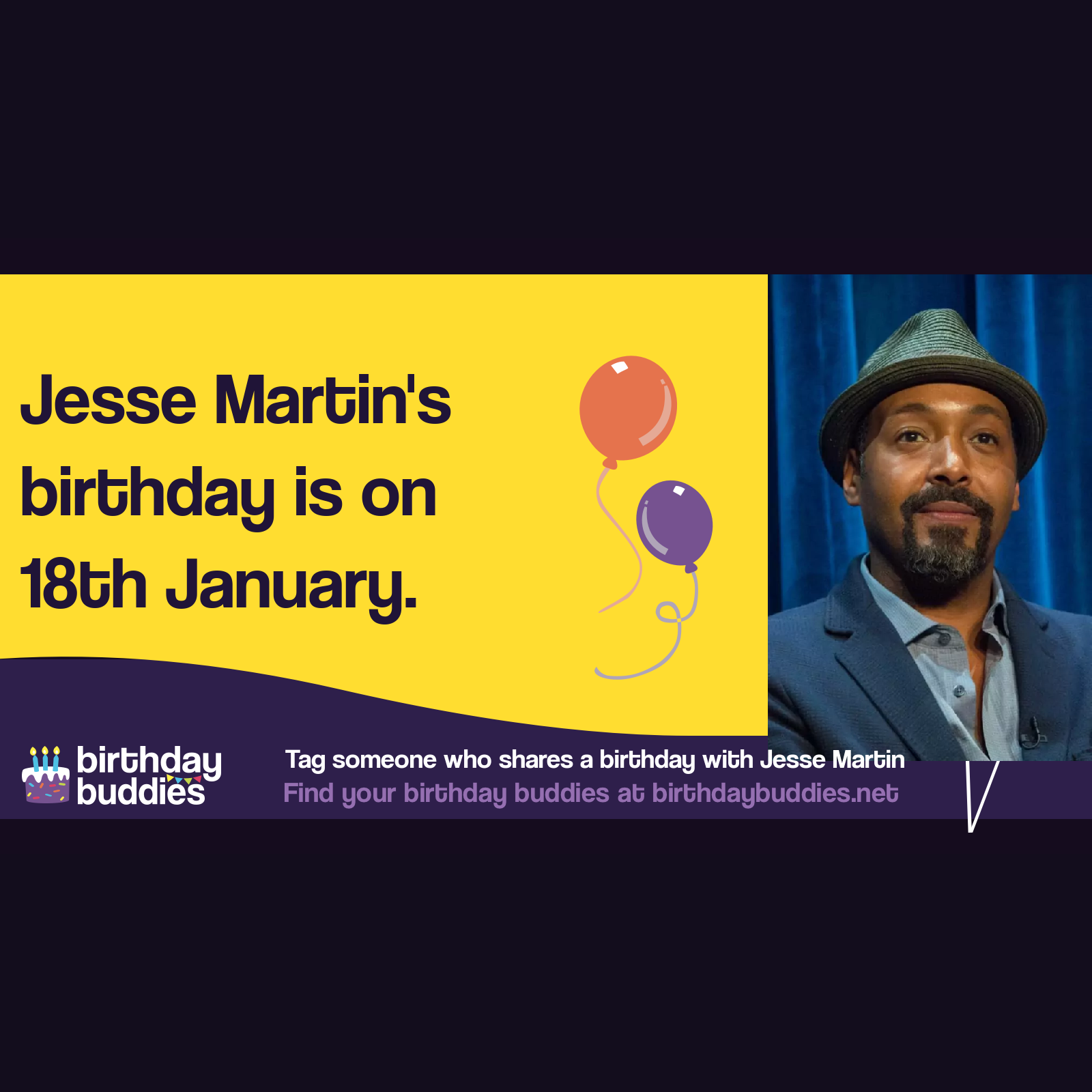 Jesse Martin's birthday is 18th January 1969