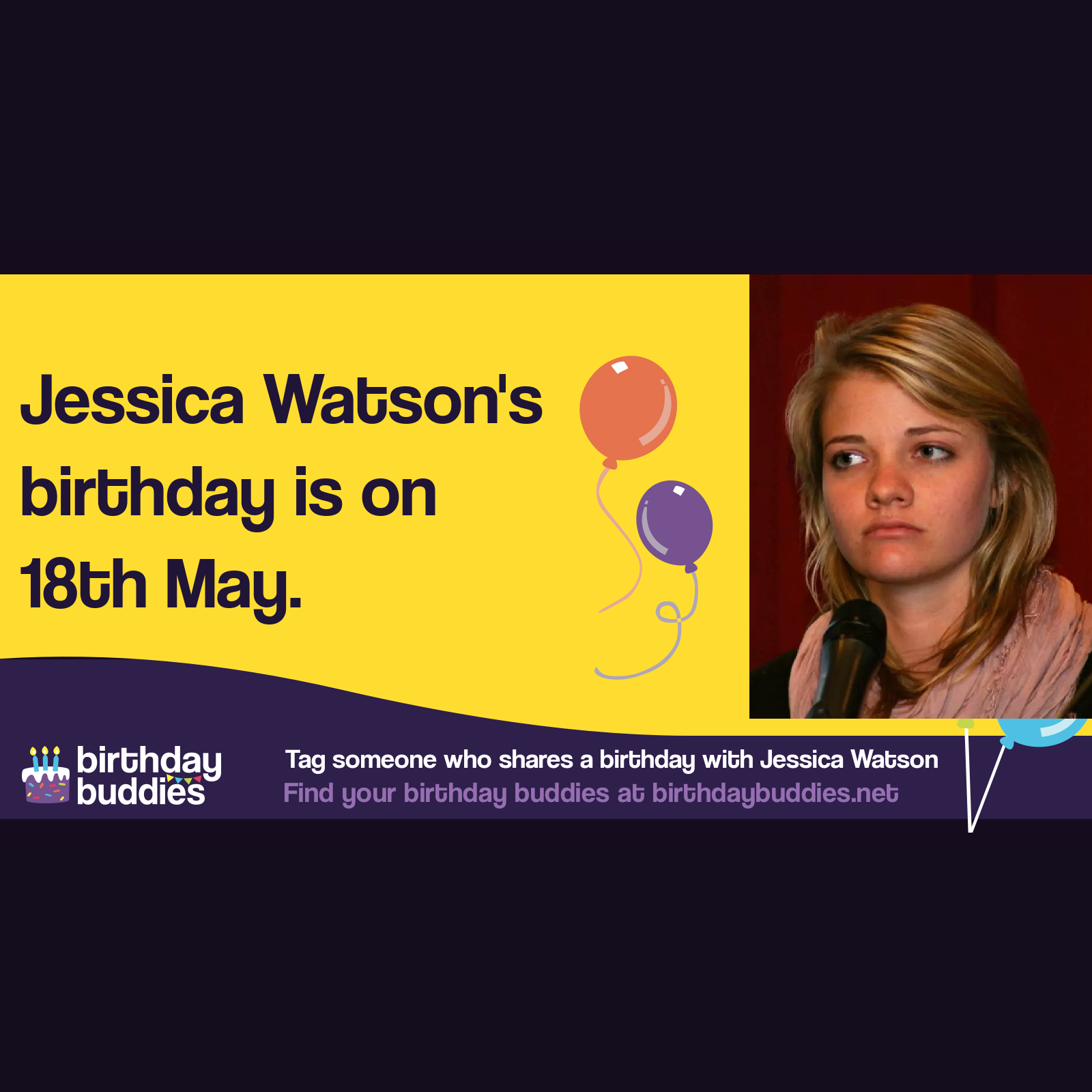 Jessica Watson’s birthday is 18th May 1993