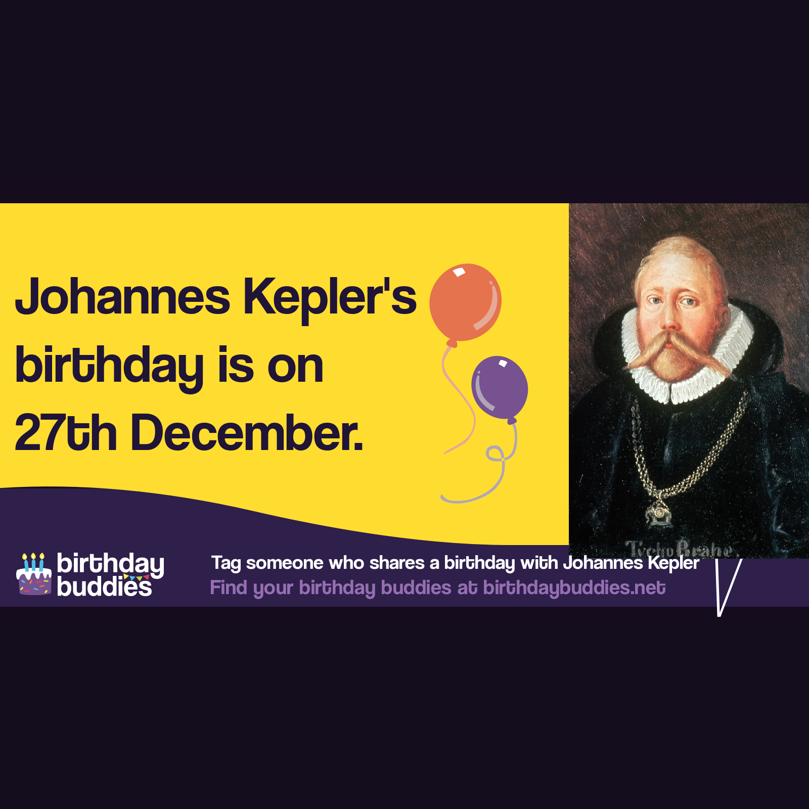 Johannes Kepler's birthday was 27th December 1571