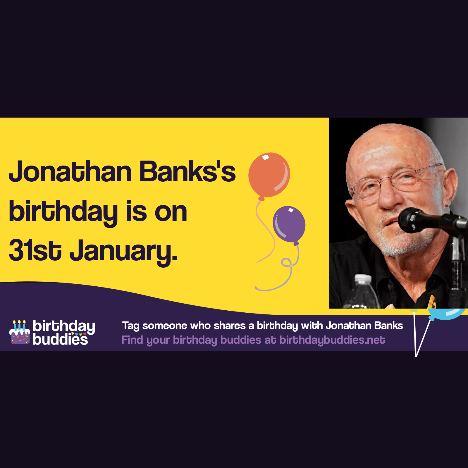 Jonathan Banks’s birthday is 31st January 1947