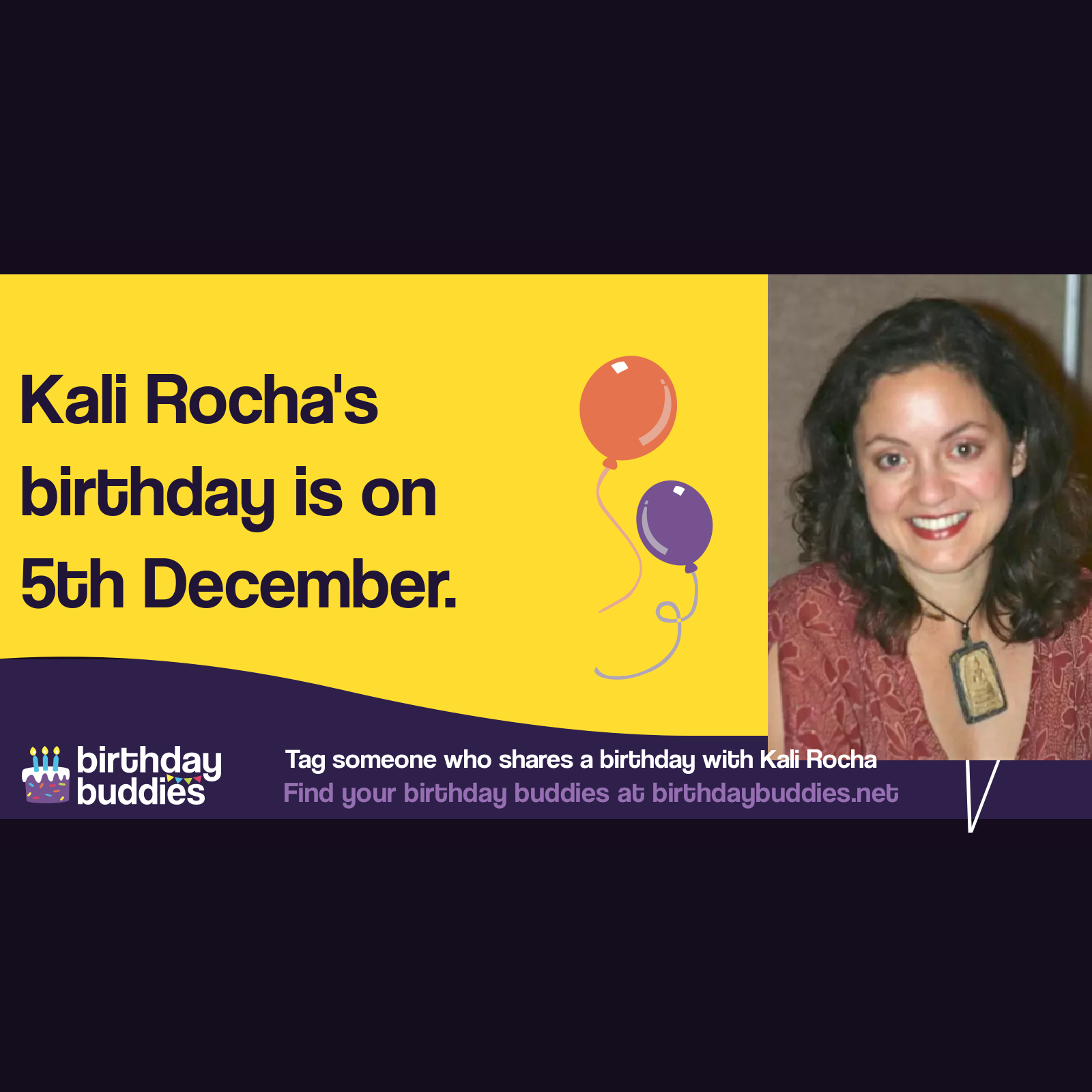 Kali Rocha&rsquo;s birthday is 5th December 1971