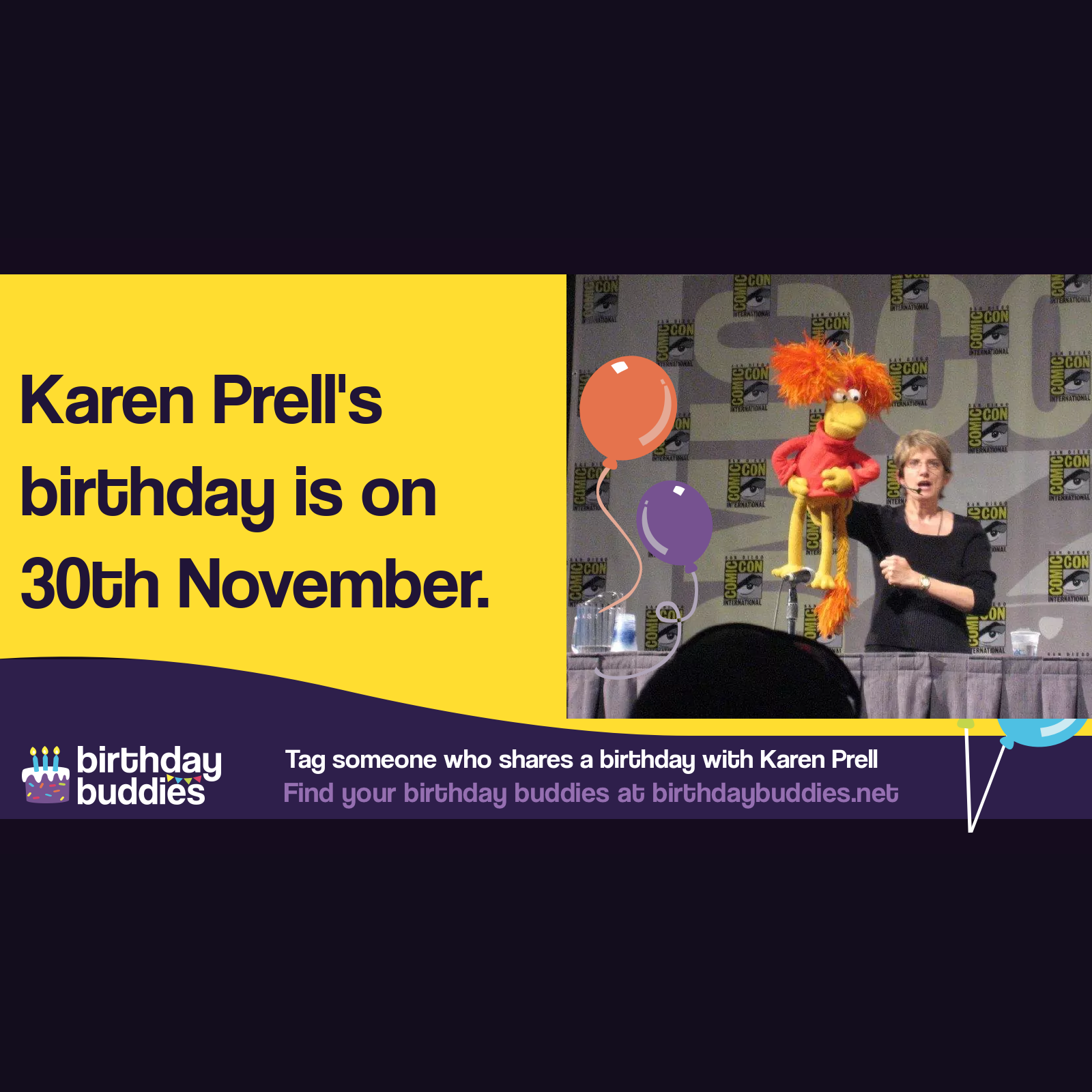 Karen Prell's birthday is 30th November 1958