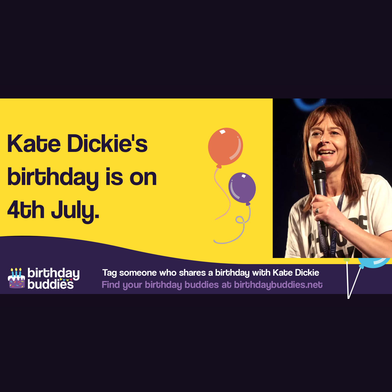 Kate Dickie’s birthday is 4th July 1971
