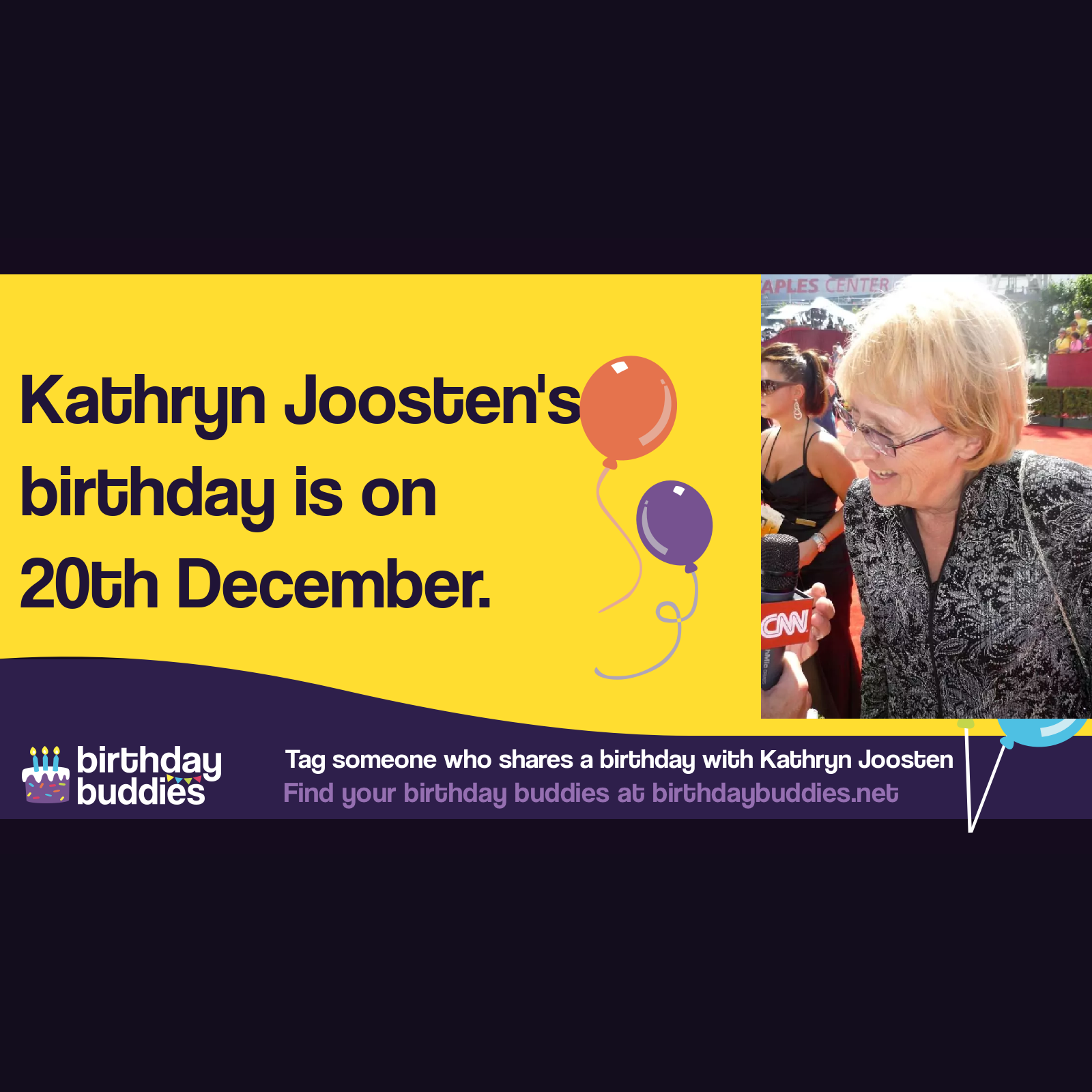 Kathryn Joosten’s birthday was 20th December 1939