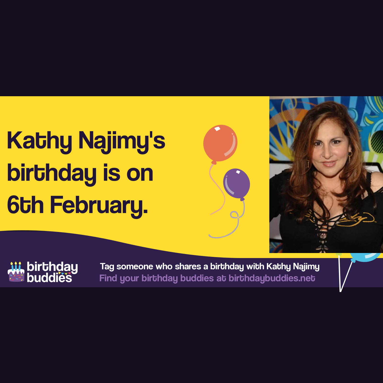 Kathy Najimy’s birthday is 6th February 1957