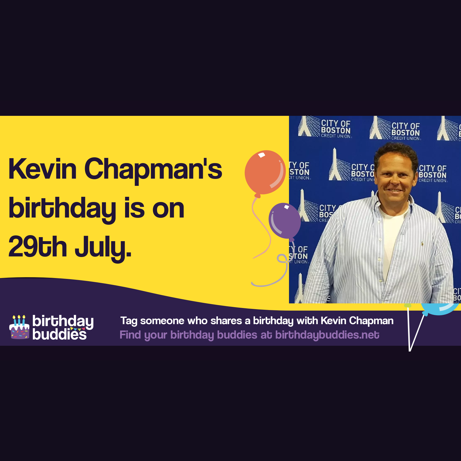 Kevin Chapman’s birthday is 29th July 1962