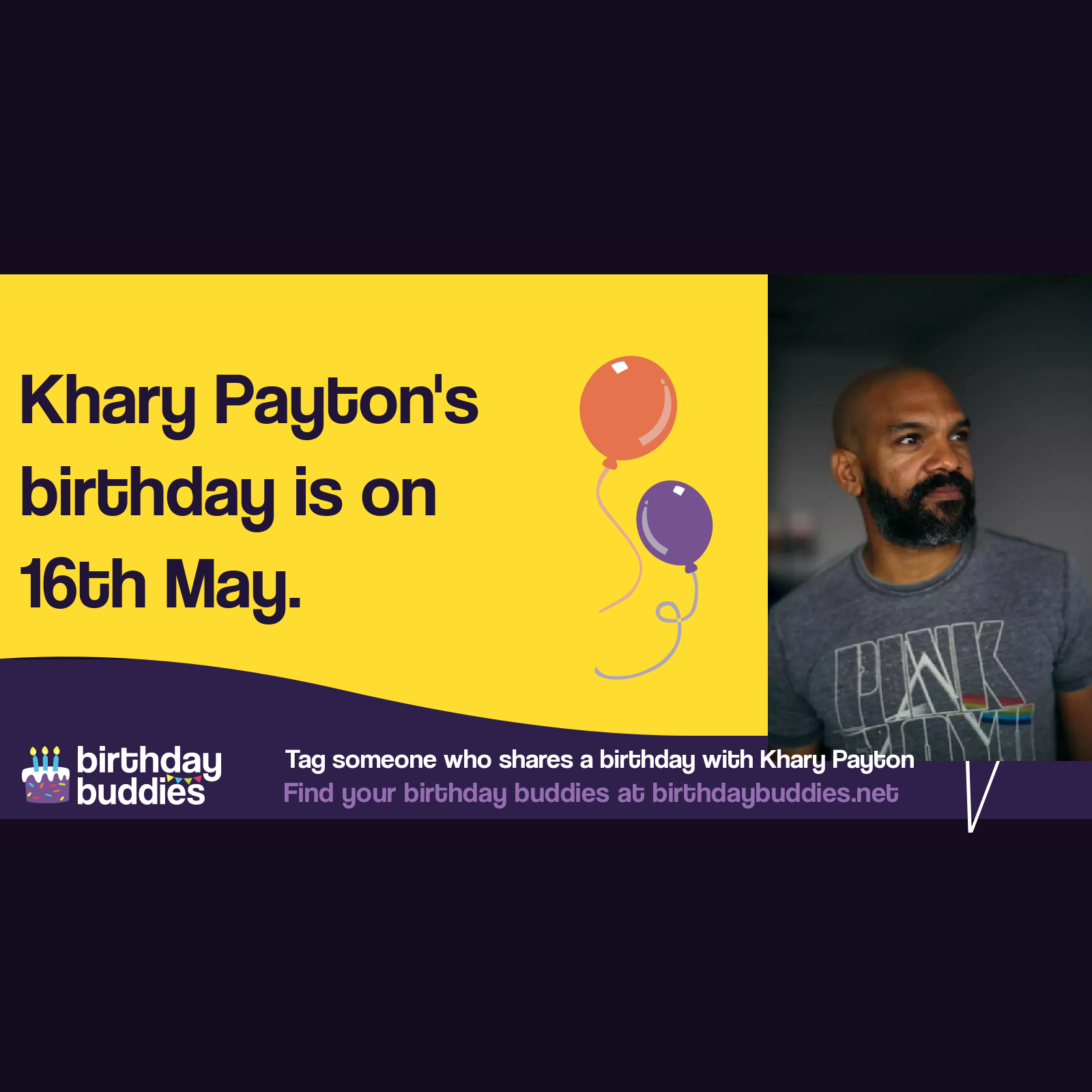 Khary Payton’s birthday is 16th May 1972