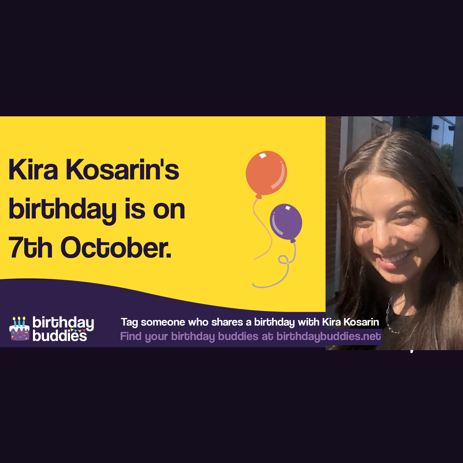 Kira Kosarin’s birthday is 7th October 1997