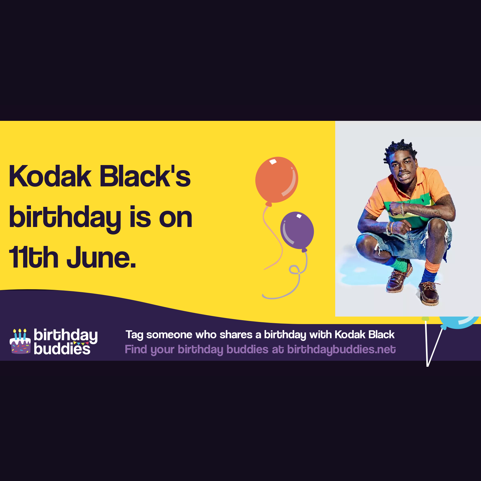 Kodak Black’s birthday is 11th June 1997