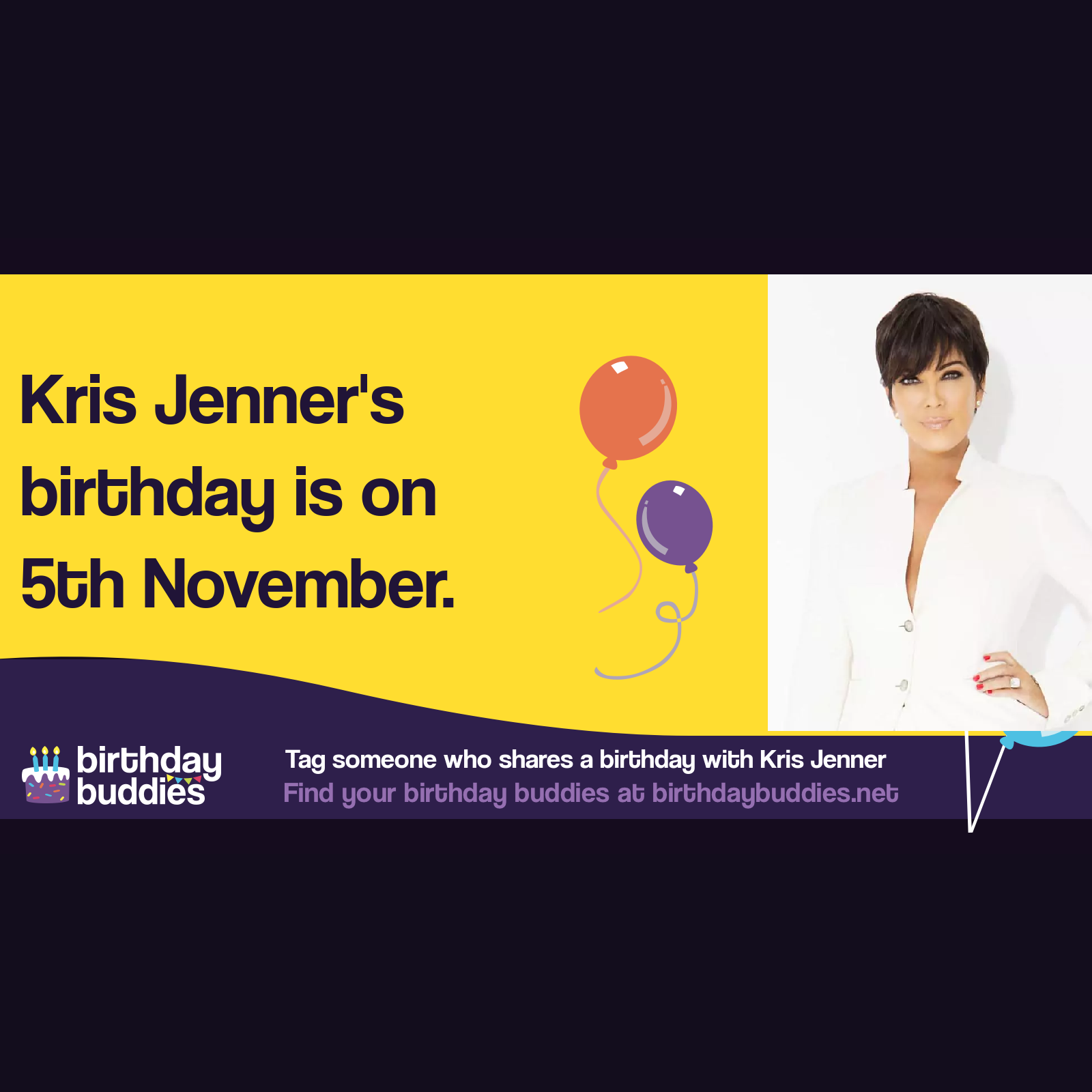 Kris Jenner's birthday is 5th November 1954