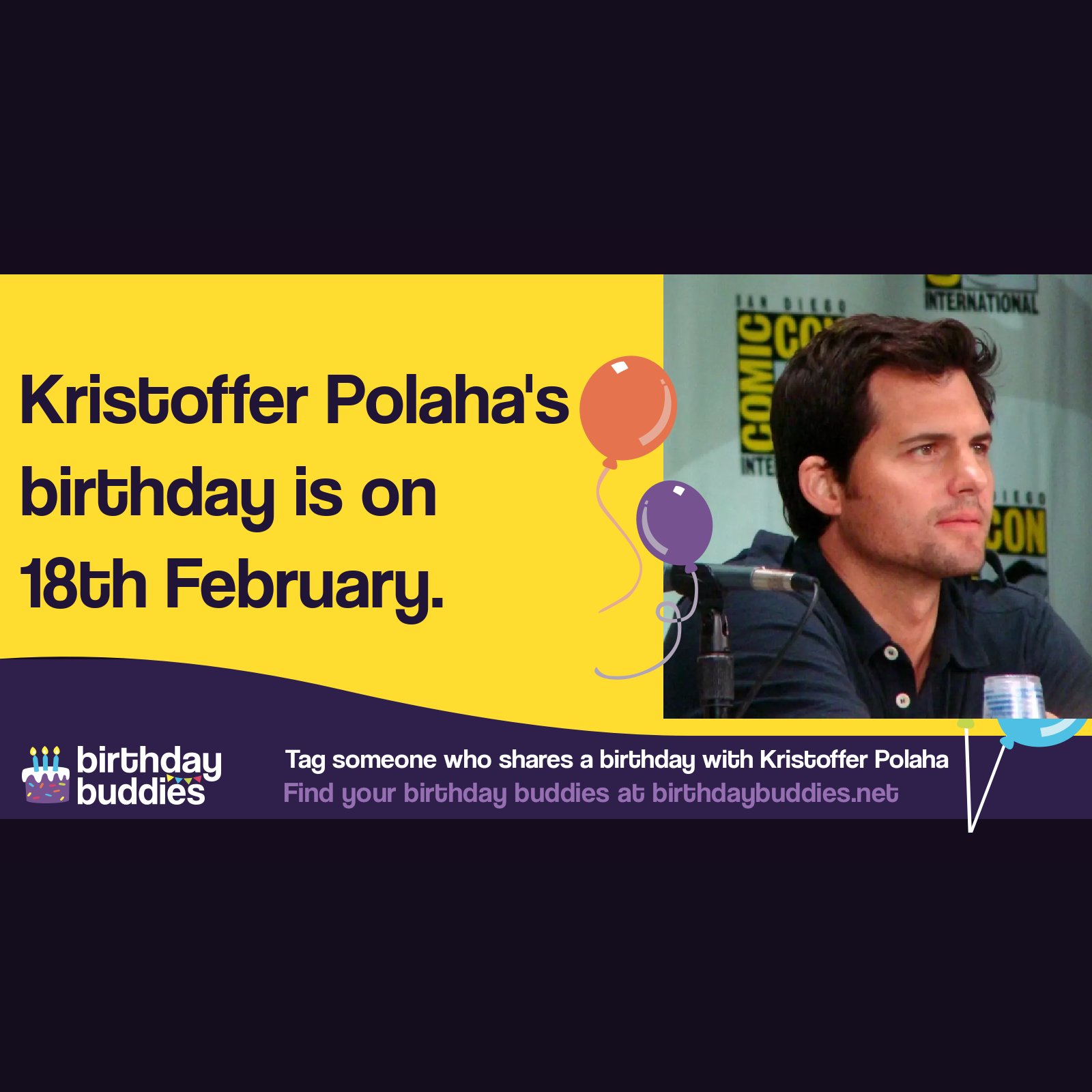 Kristoffer Polaha's birthday is 18th February 1977