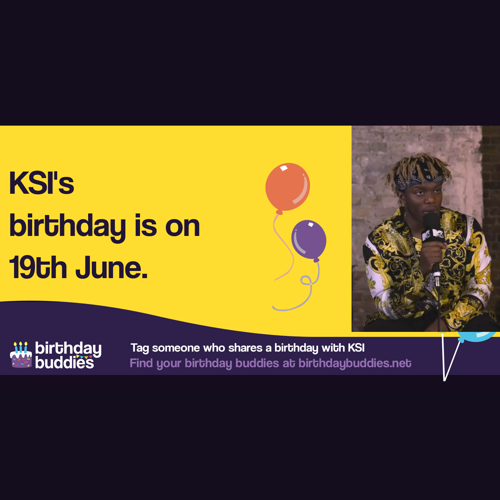 KSI's birthday is 19th June 1993
