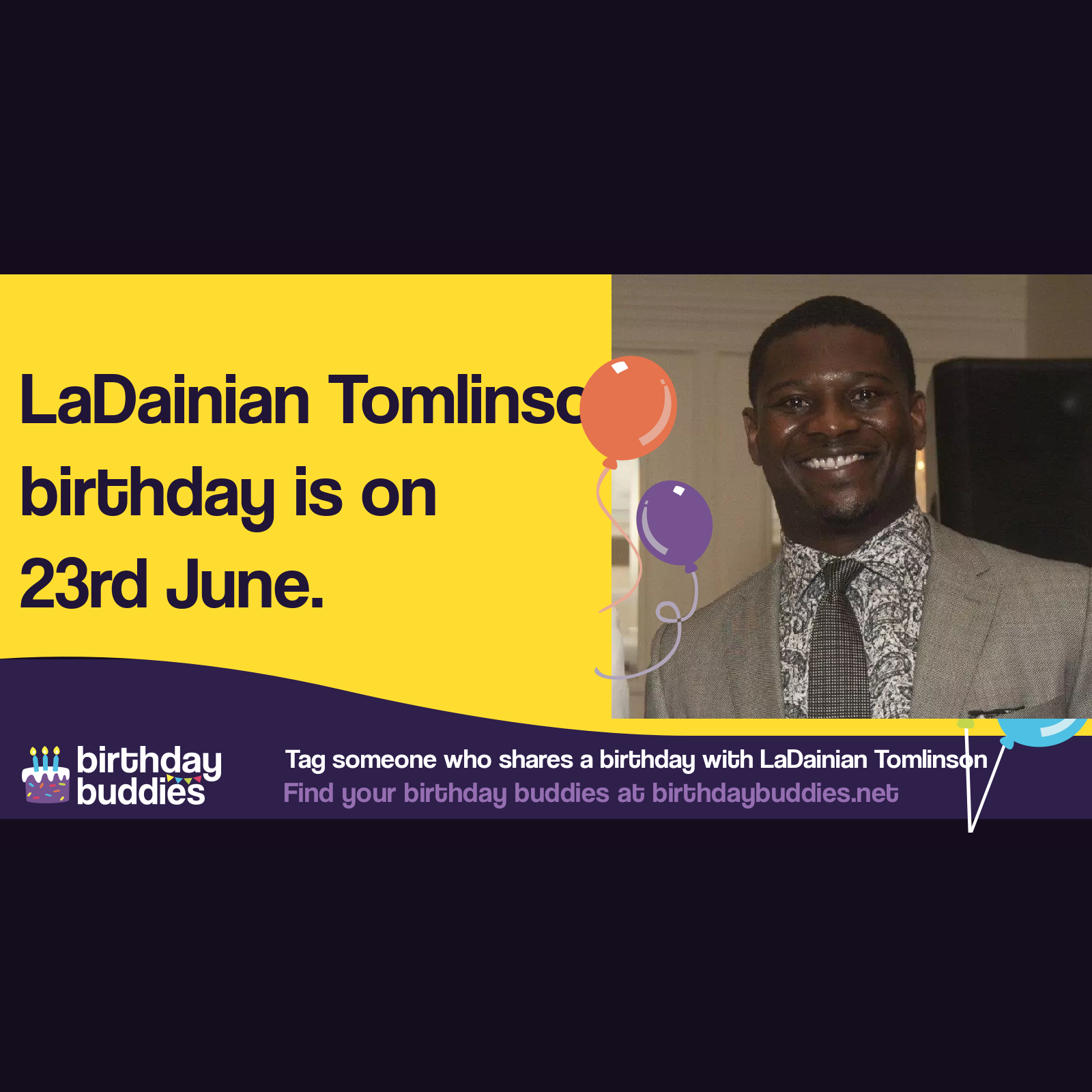LaDainian Tomlinson’s birthday is 23rd June 1979