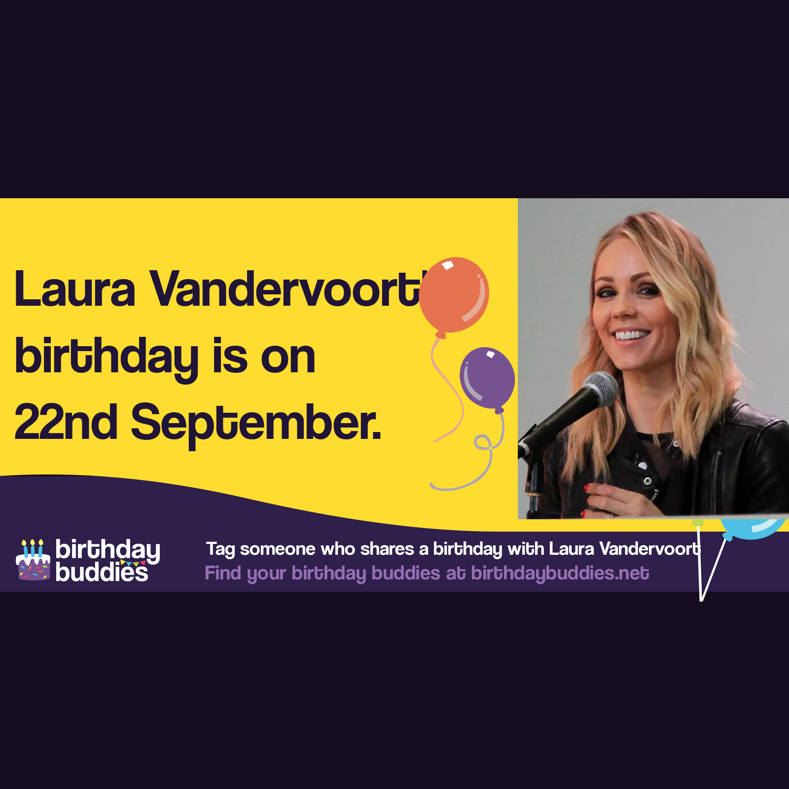 Laura Vandervoort’s birthday is 22nd September 1984