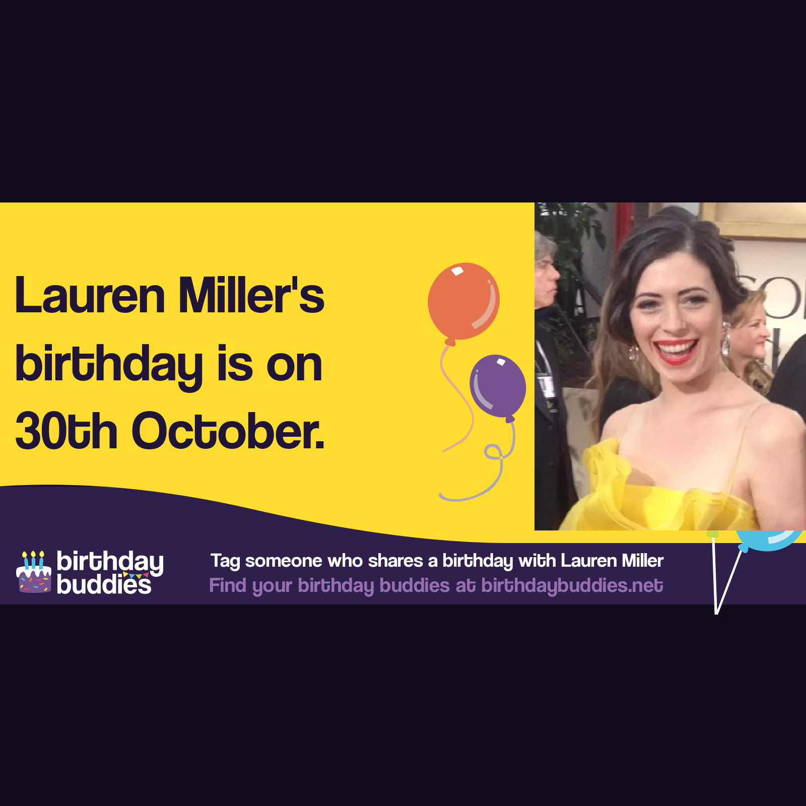 Lauren Miller’s birthday is 30th October 1982