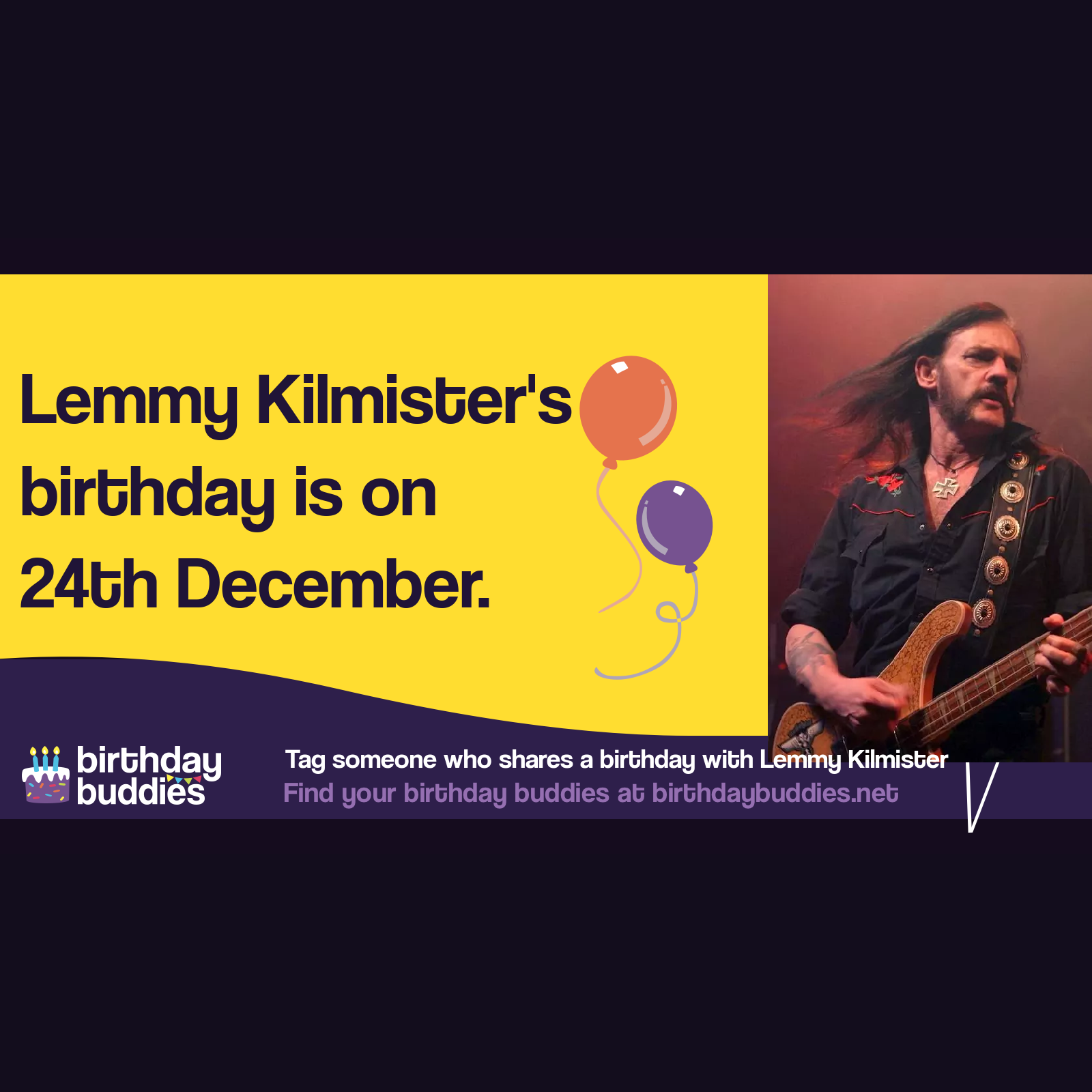 Lemmy Kilmister’s birthday was 24th December 1945