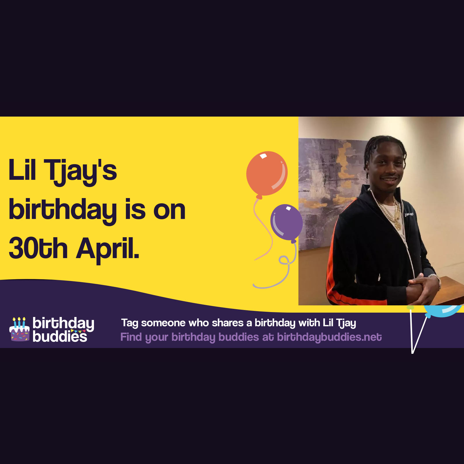 Lil Tjay’s birthday is 30th April 2001