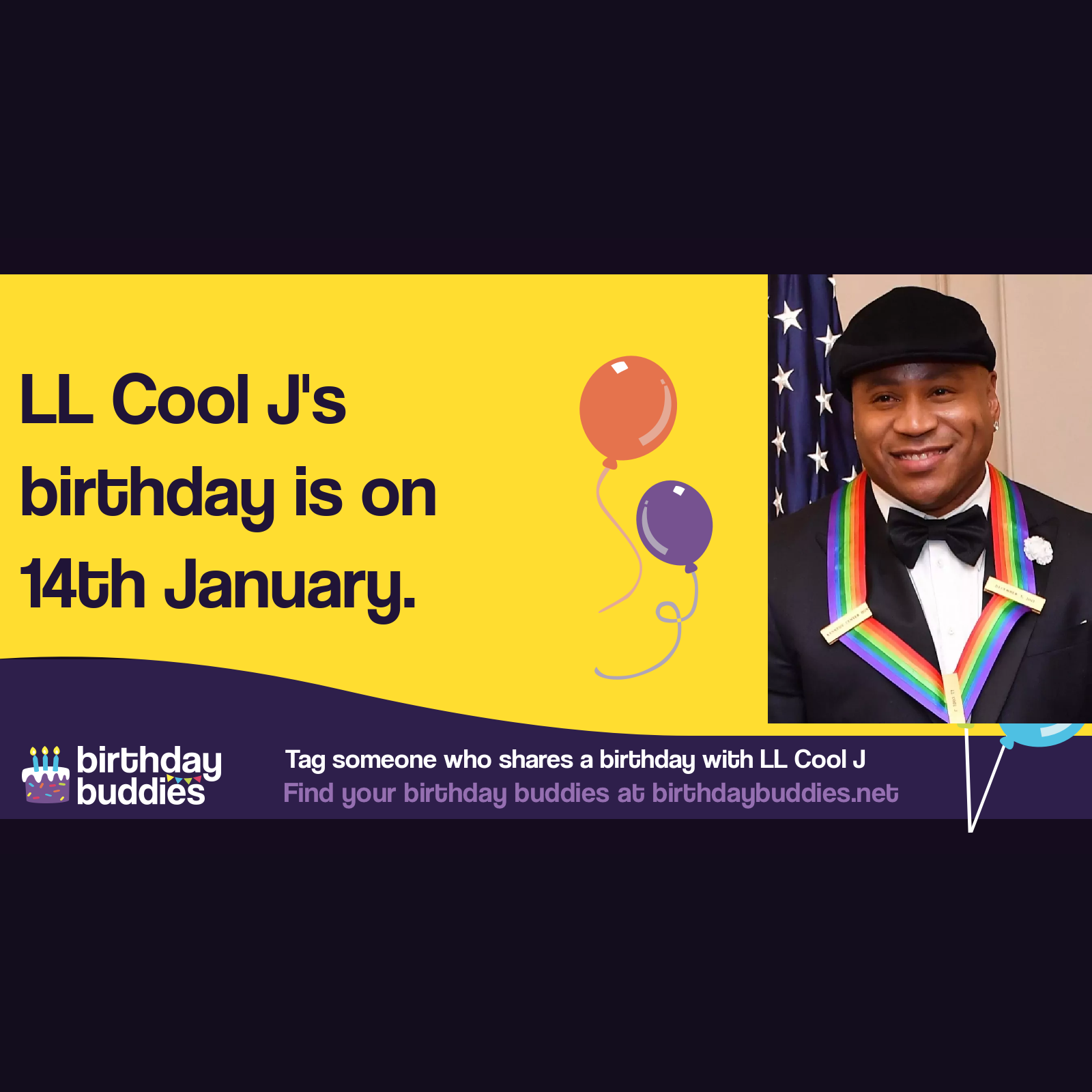 LL Cool J's birthday is 14th January 1968