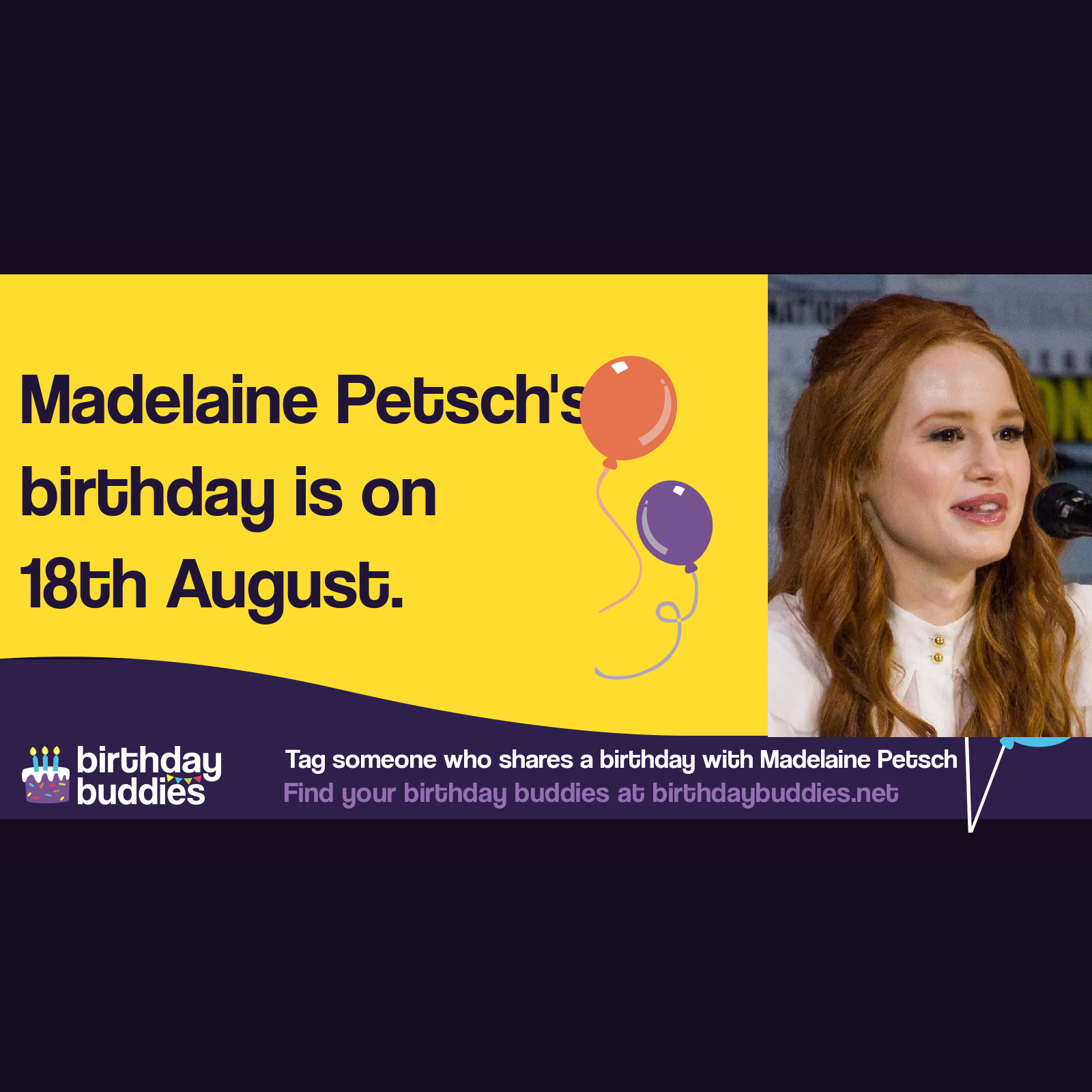 Madelaine Petsch’s birthday is 18th August 1994