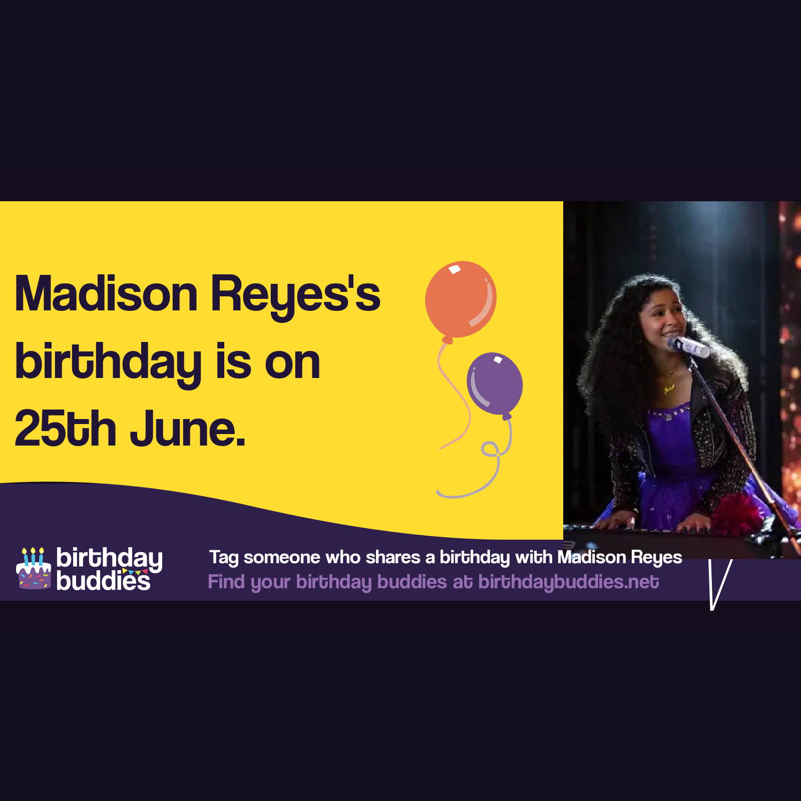 Madison Reyes's birthday is 25th June 2004
