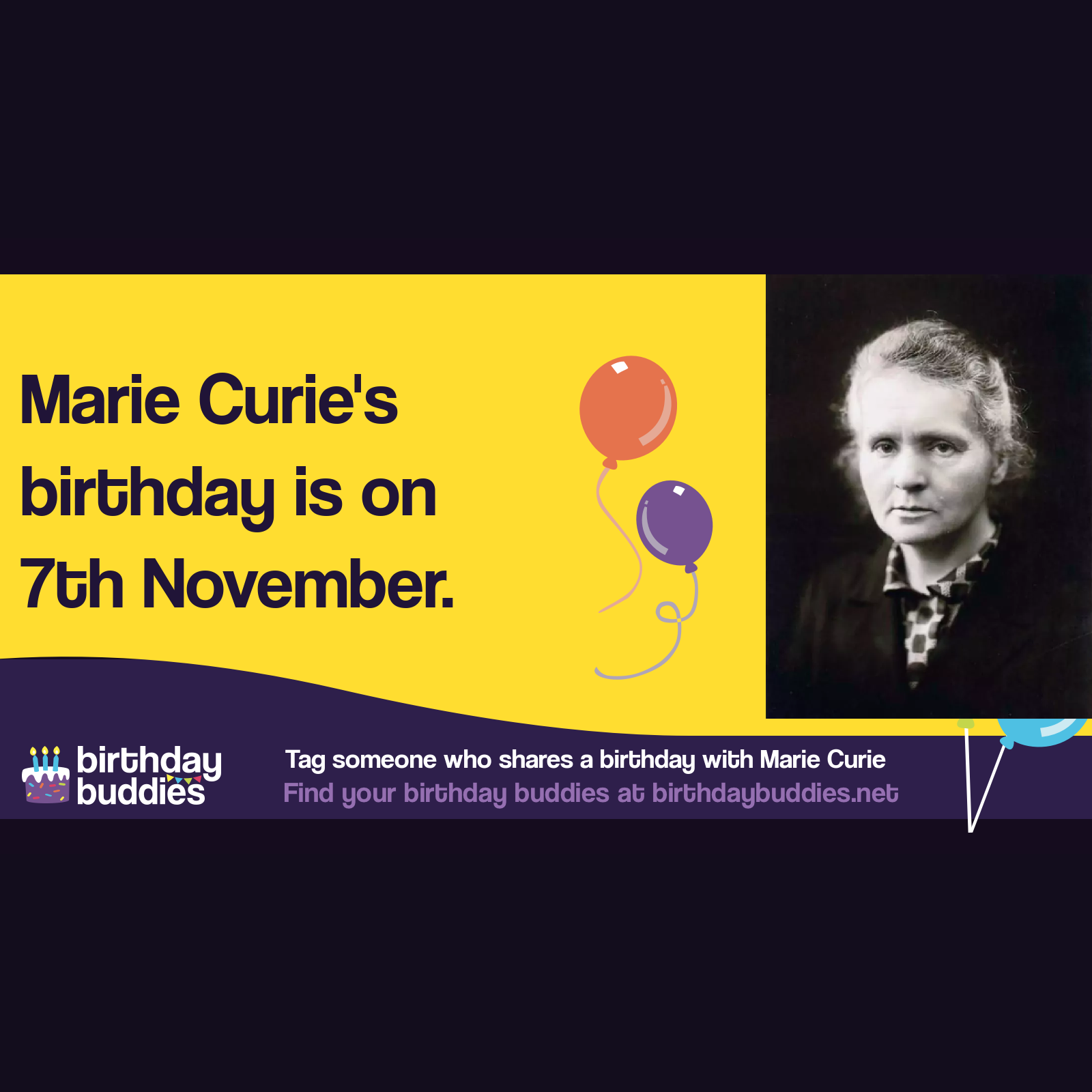 Marie Curie's Birthday Was 7th November 1867