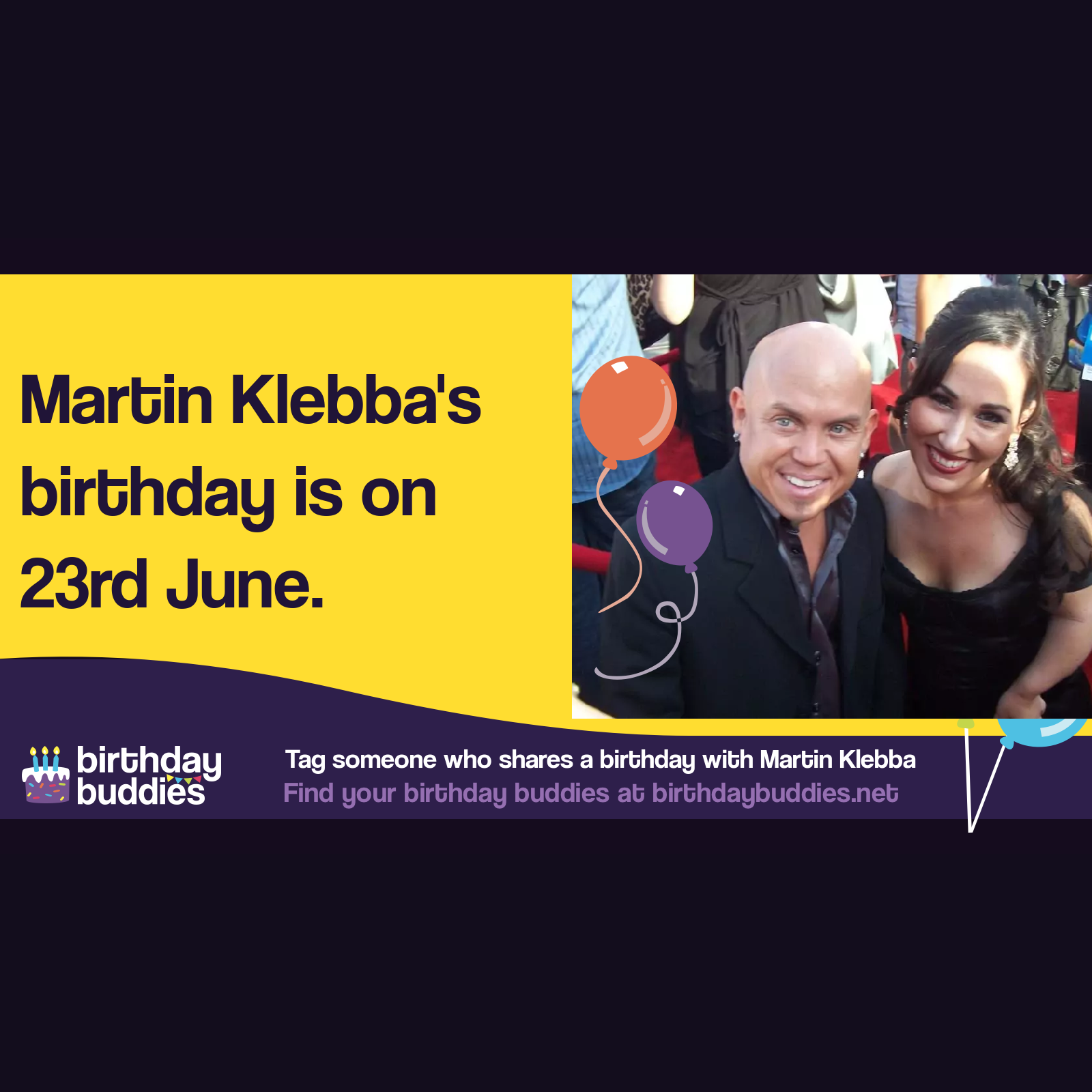 Martin Klebba’s birthday is 23rd June 1969