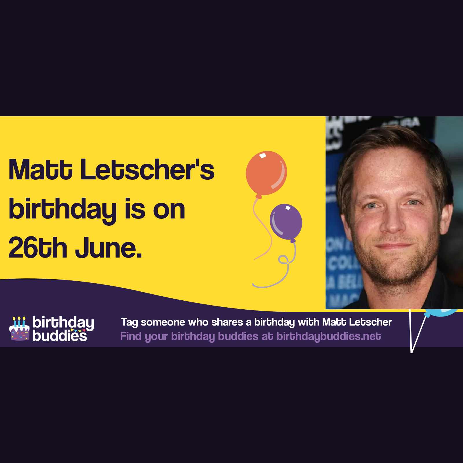 Matt Letscher&rsquo;s birthday is 26th June 1970
