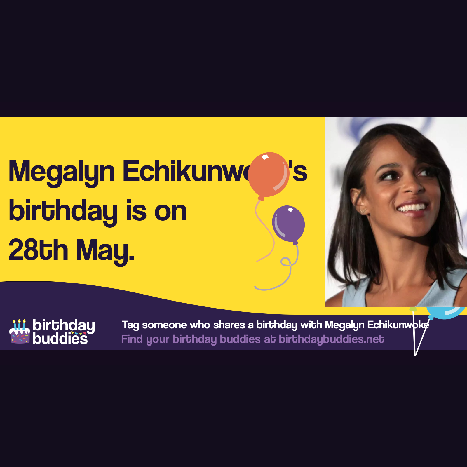 Megalyn Echikunwoke’s birthday is 28th May 1983
