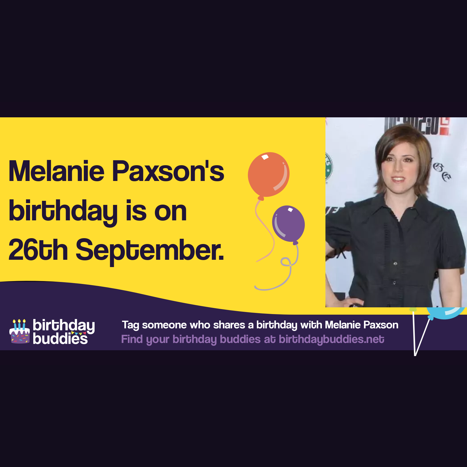 Melanie Paxson’s birthday is 26th September 1972