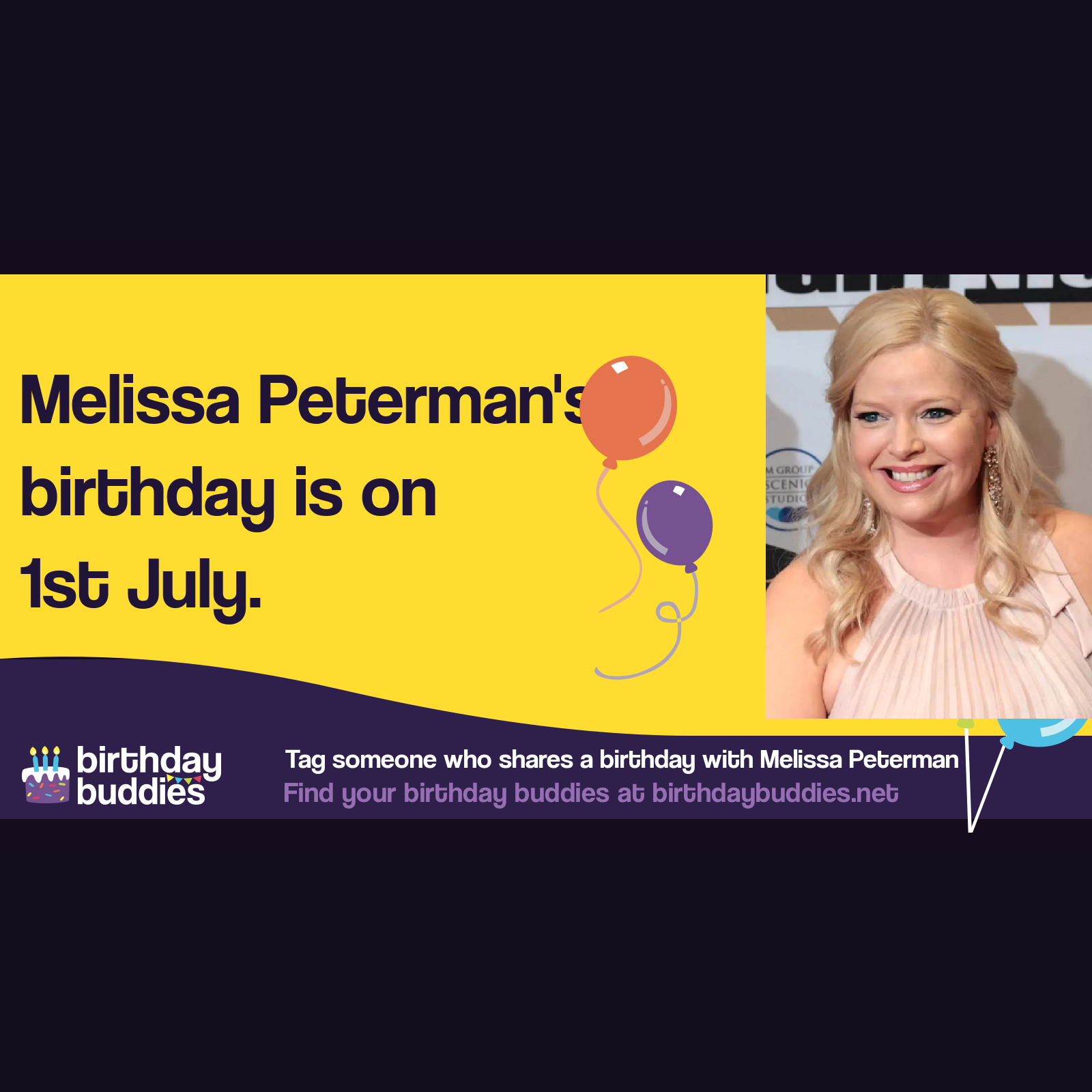 Melissa Peterman’s birthday is 1st July 1971