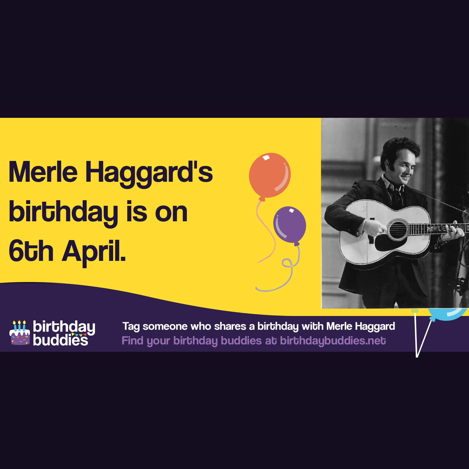 Merle Haggard’s birthday was 6th April 1937