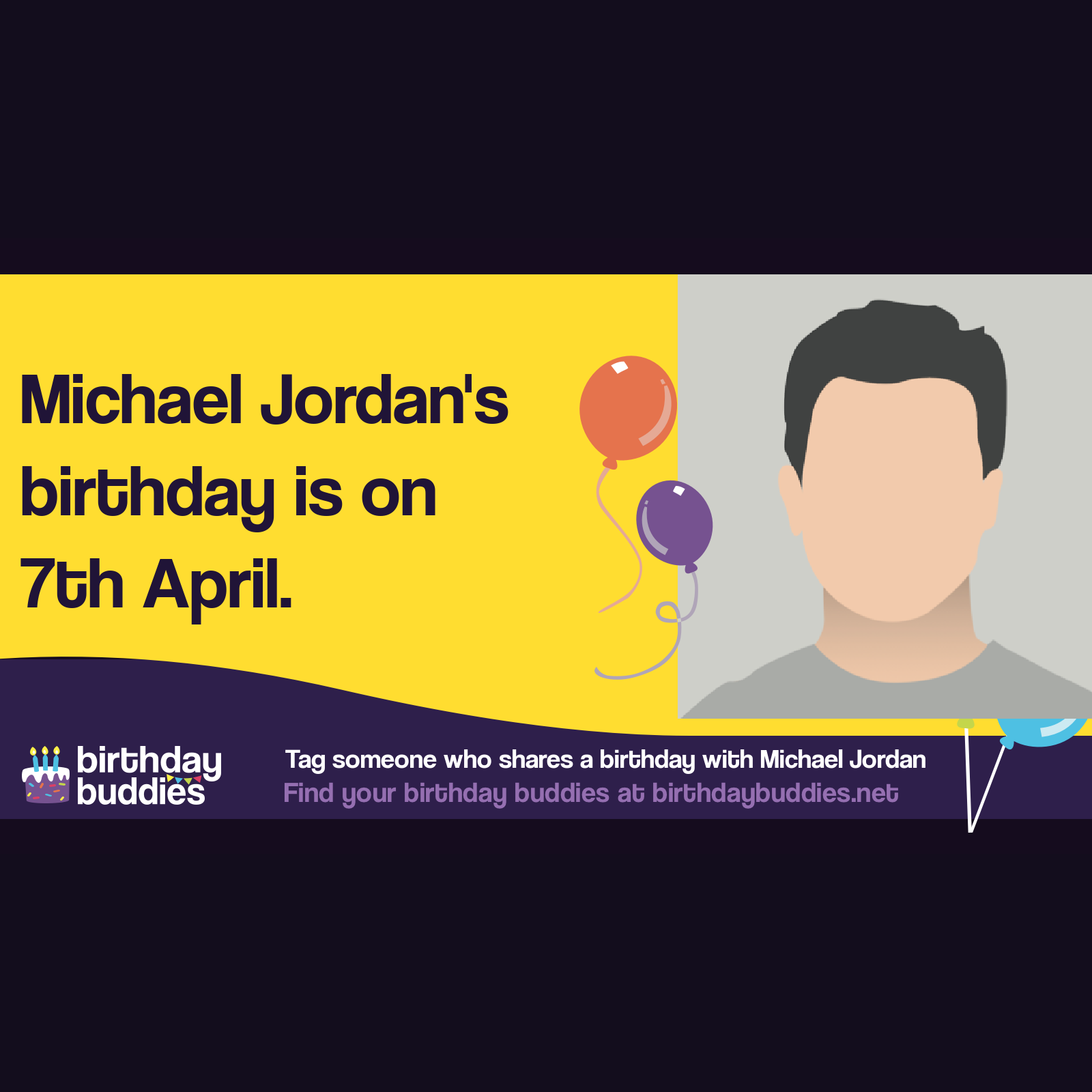 Michael Jordan’s birthday is 7th April 1984