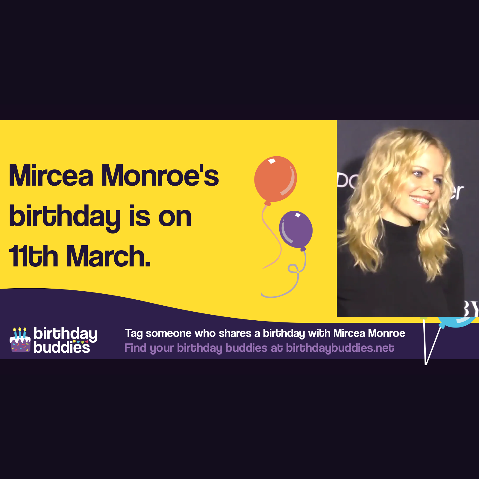 Mircea Monroe’s birthday is 11th March 1982