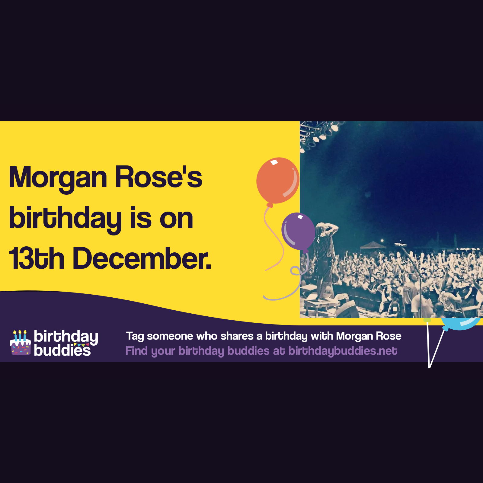 Morgan Rose’s birthday is 13th December 1968