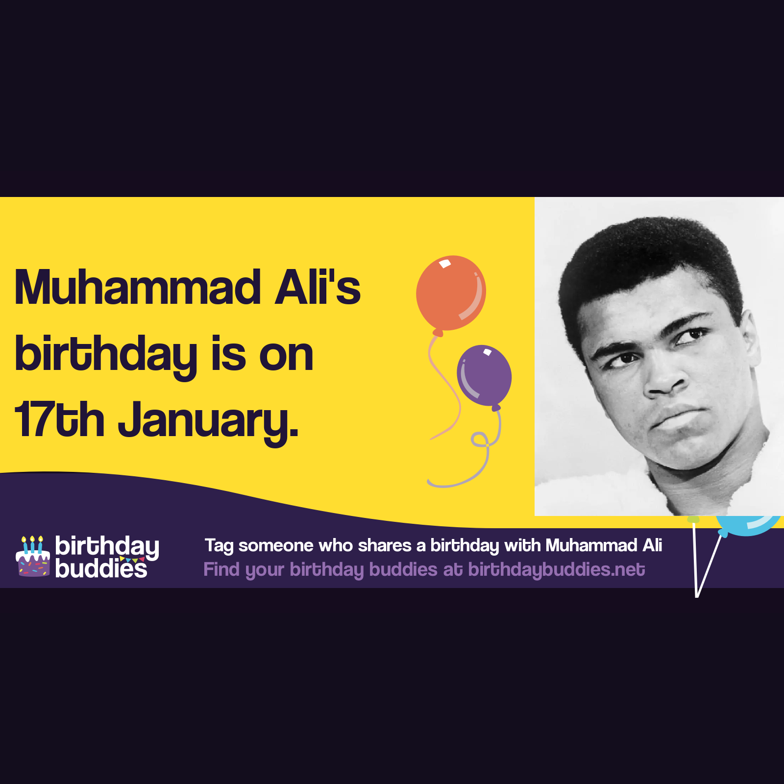 Muhammad Ali’s birthday was 17th January 1942