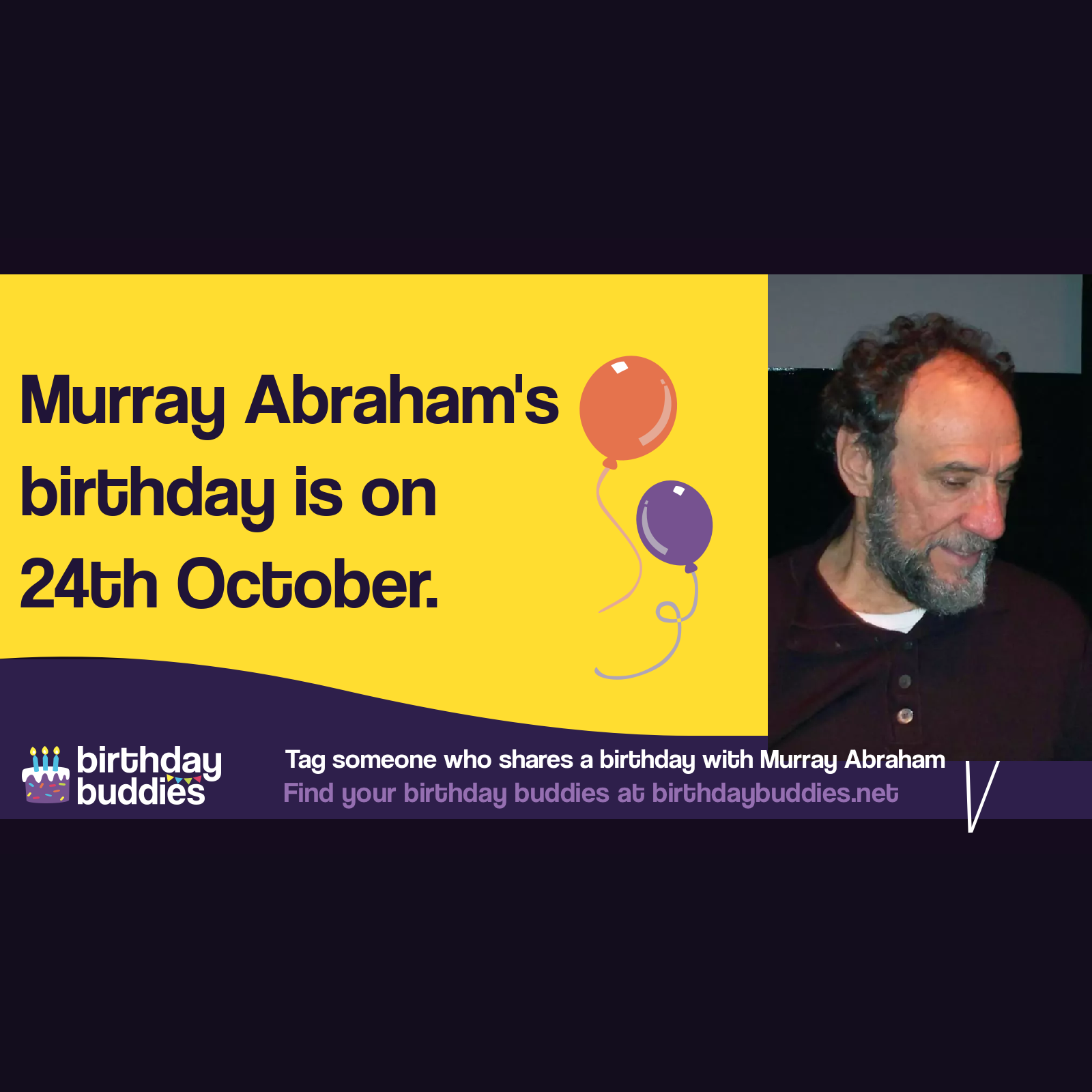 Murray Abraham’s birthday is 24th October 1939