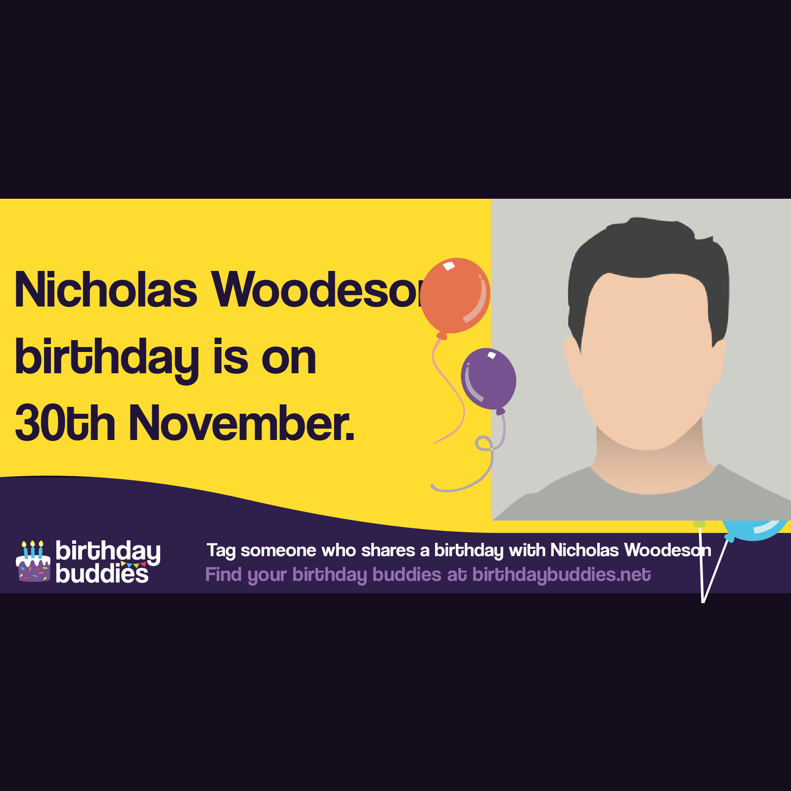 Nicholas Woodeson’s birthday is 30th November 1949