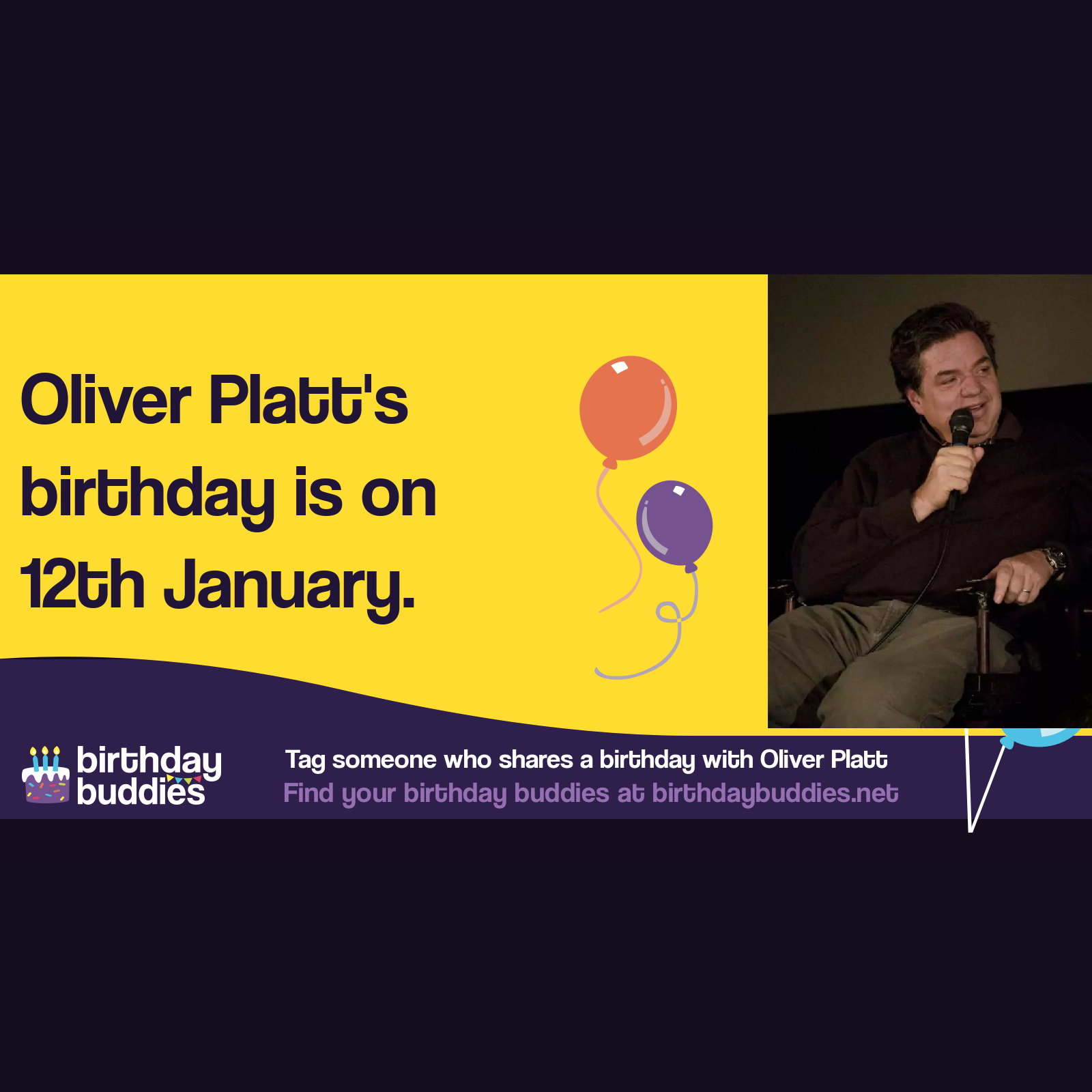 Oliver Platt’s birthday is 12th January 1960