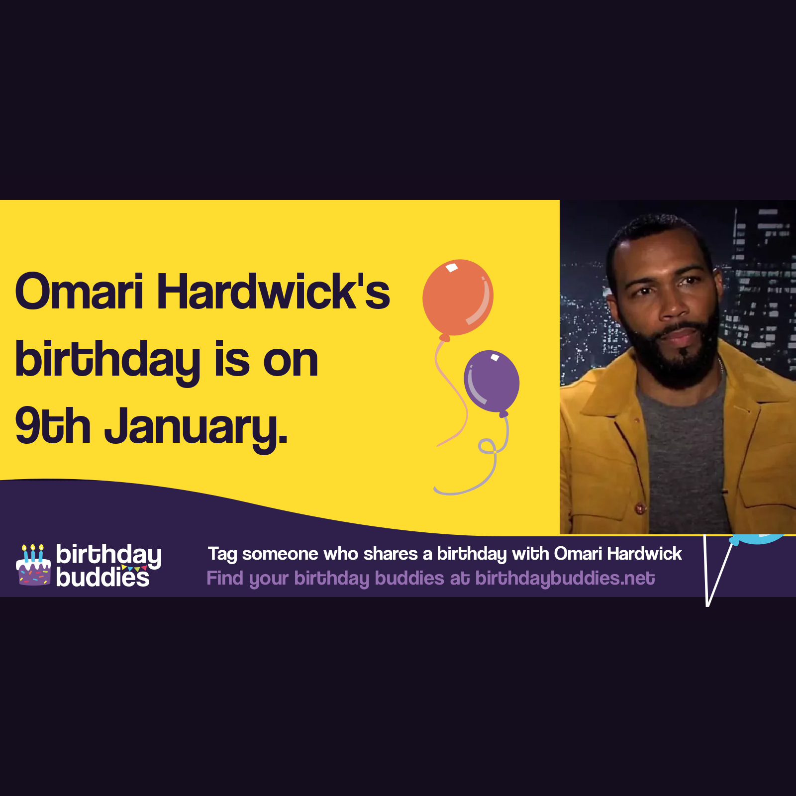 Omari Hardwick’s birthday is 9th January 1974