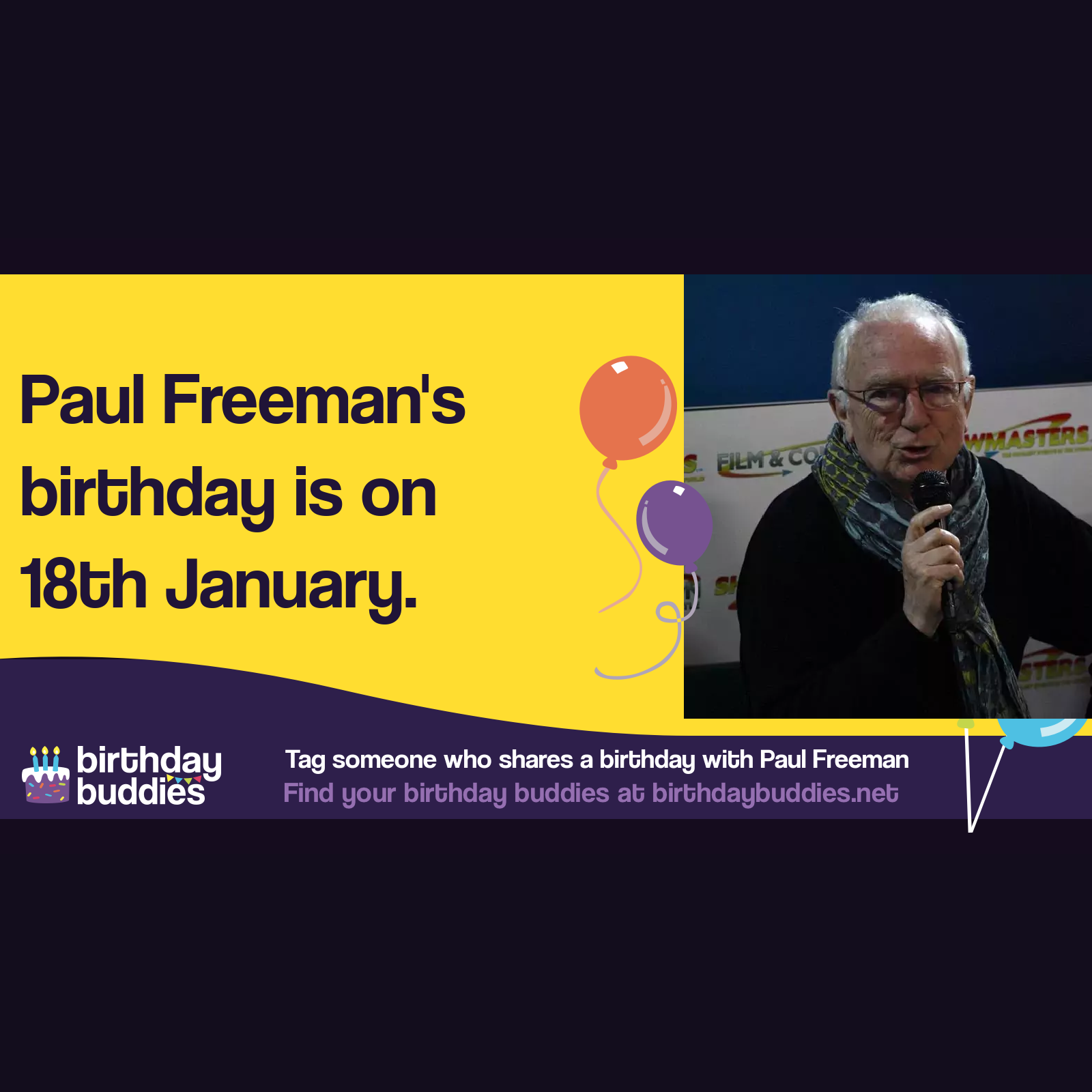 Paul Freeman’s birthday is 18th January 1943