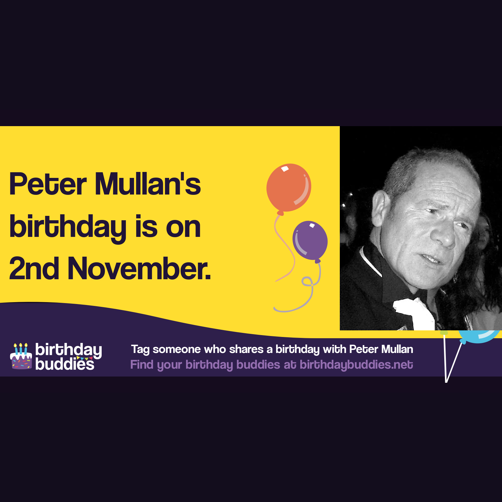 Peter Mullan’s birthday is 2nd November 1959