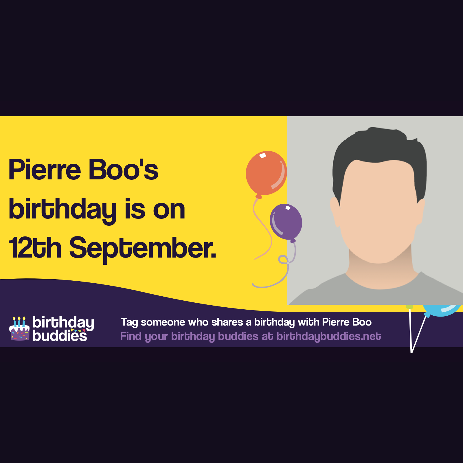 Pierre Boo's birthday is 12th September 1990