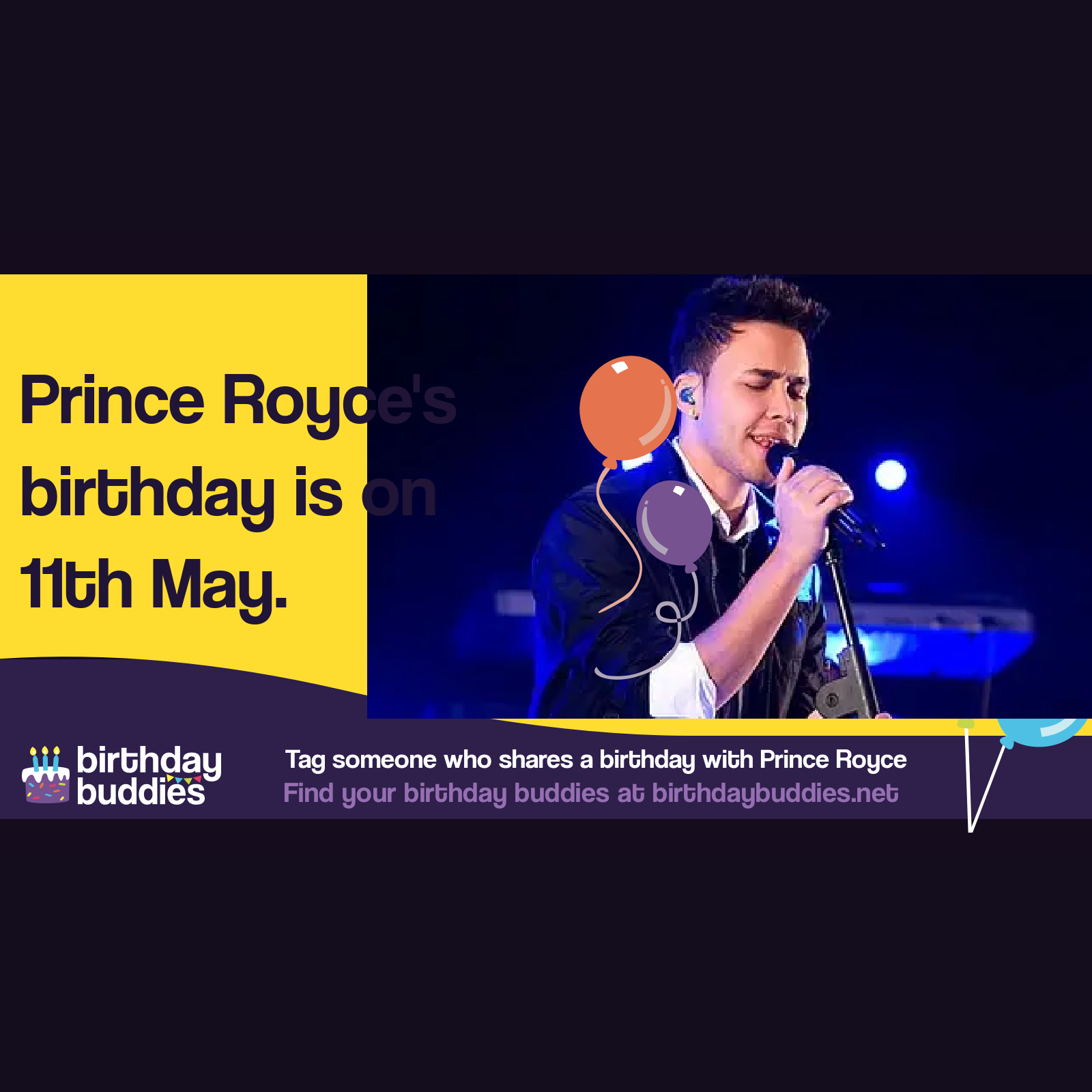 Prince Royce's birthday is 11th May 1989