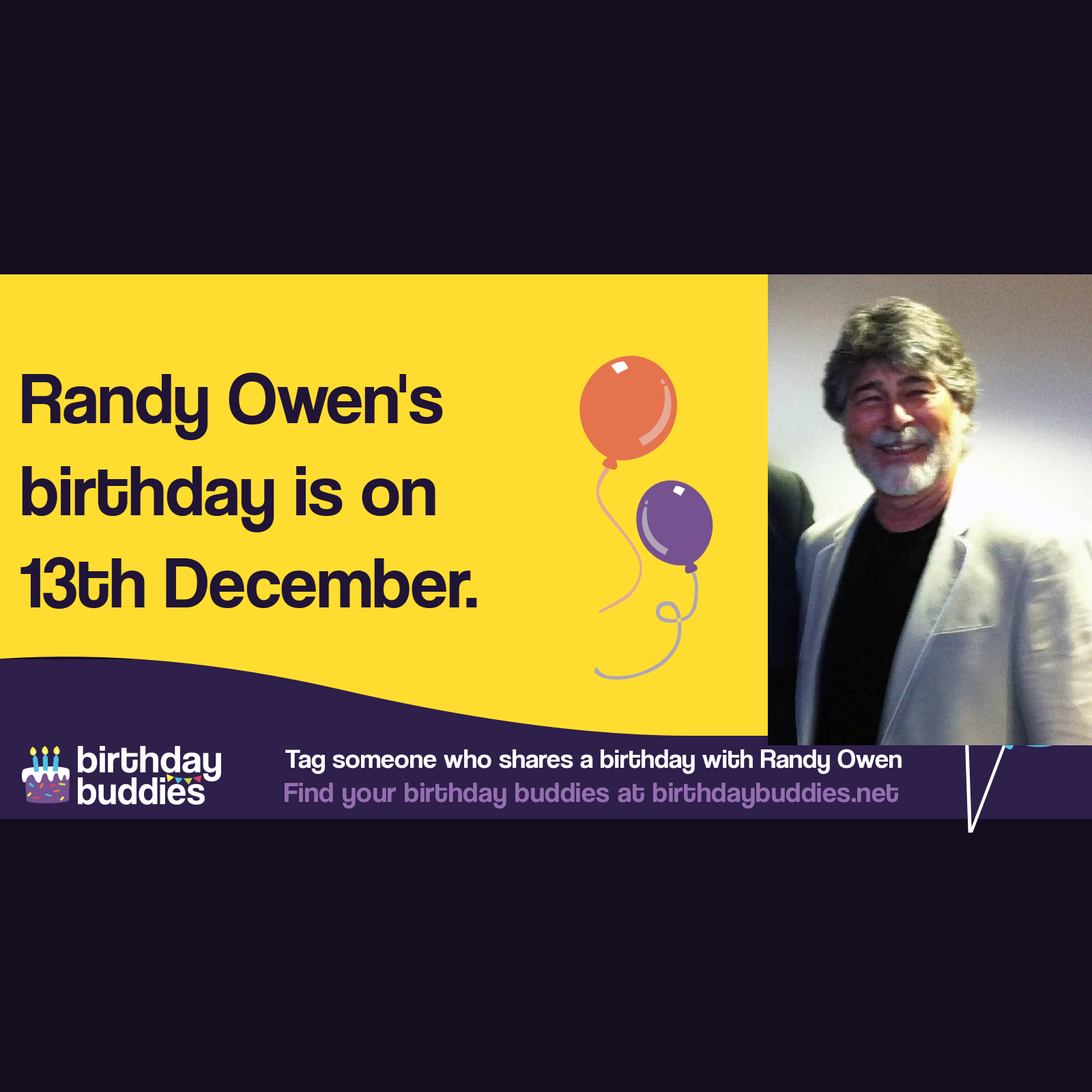 Randy Owen's birthday is 13th December 1949
