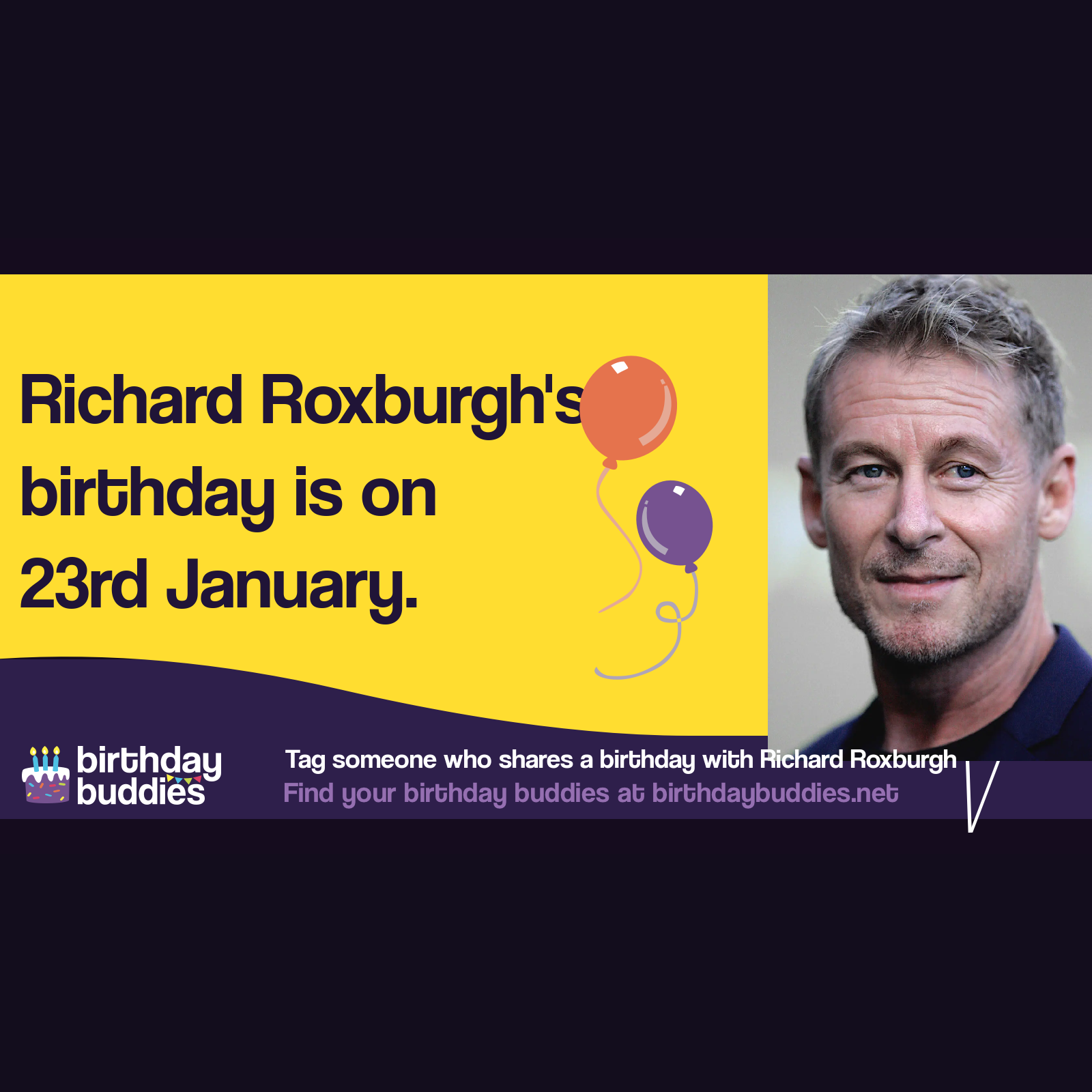 Richard Roxburgh's birthday is 23rd January 1962
